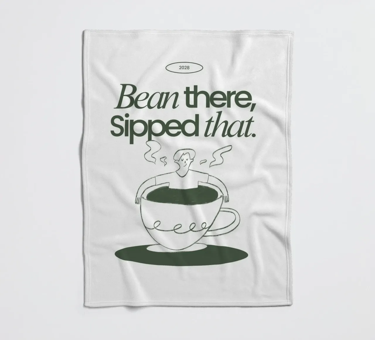 BEAN THERE, SIPPED THAT coperta in pile da BAWA