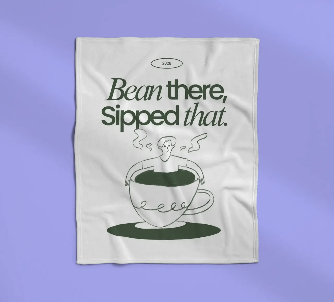 BEAN THERE, SIPPED THAT coperta in pile da BAWA