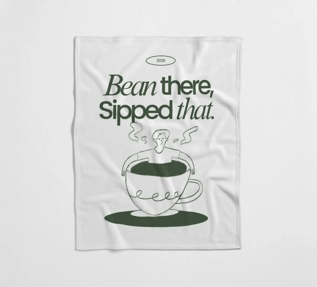 BEAN THERE, SIPPED THAT coperta in pile da BAWA