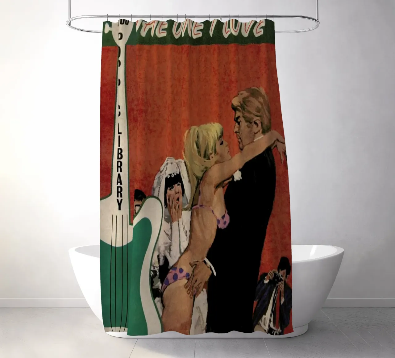Dedicated to the one I love shower curtain by Hemingway Design