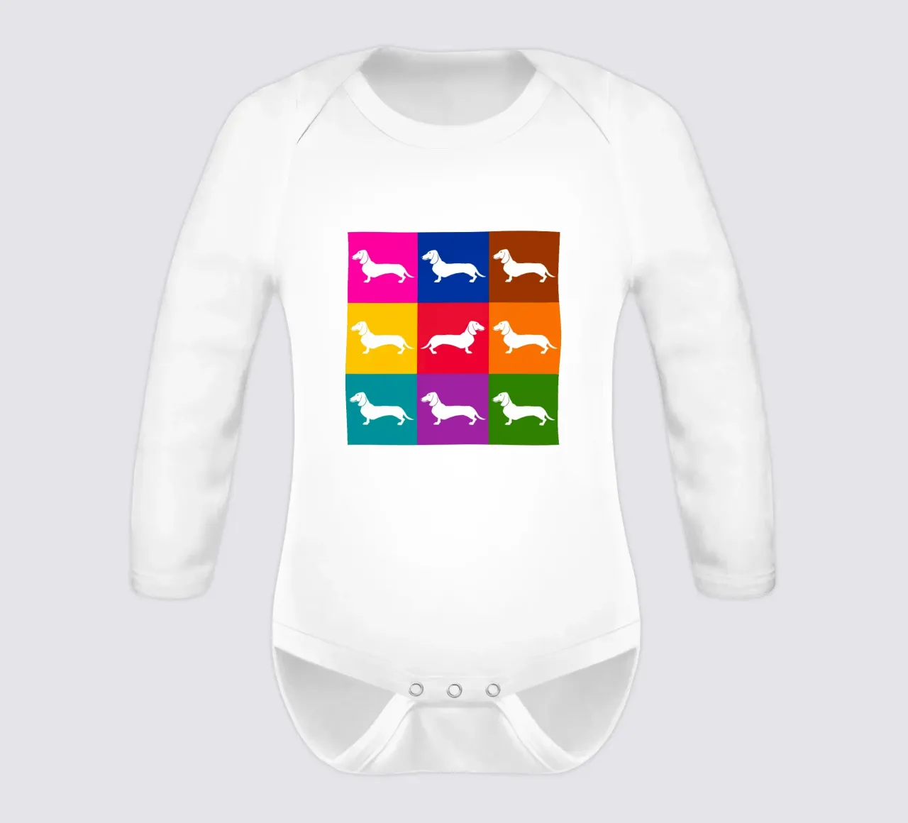 Dashing long-sleeve baby romper by Pop dogs