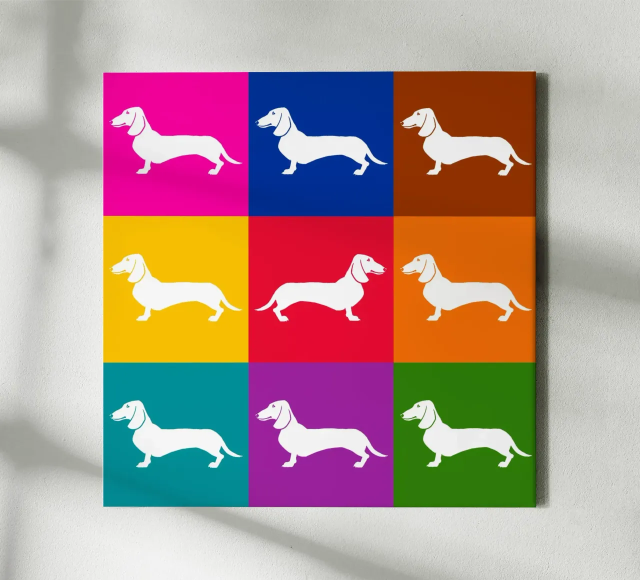 Onstuimig canvas met Baklijst van Pop dogs