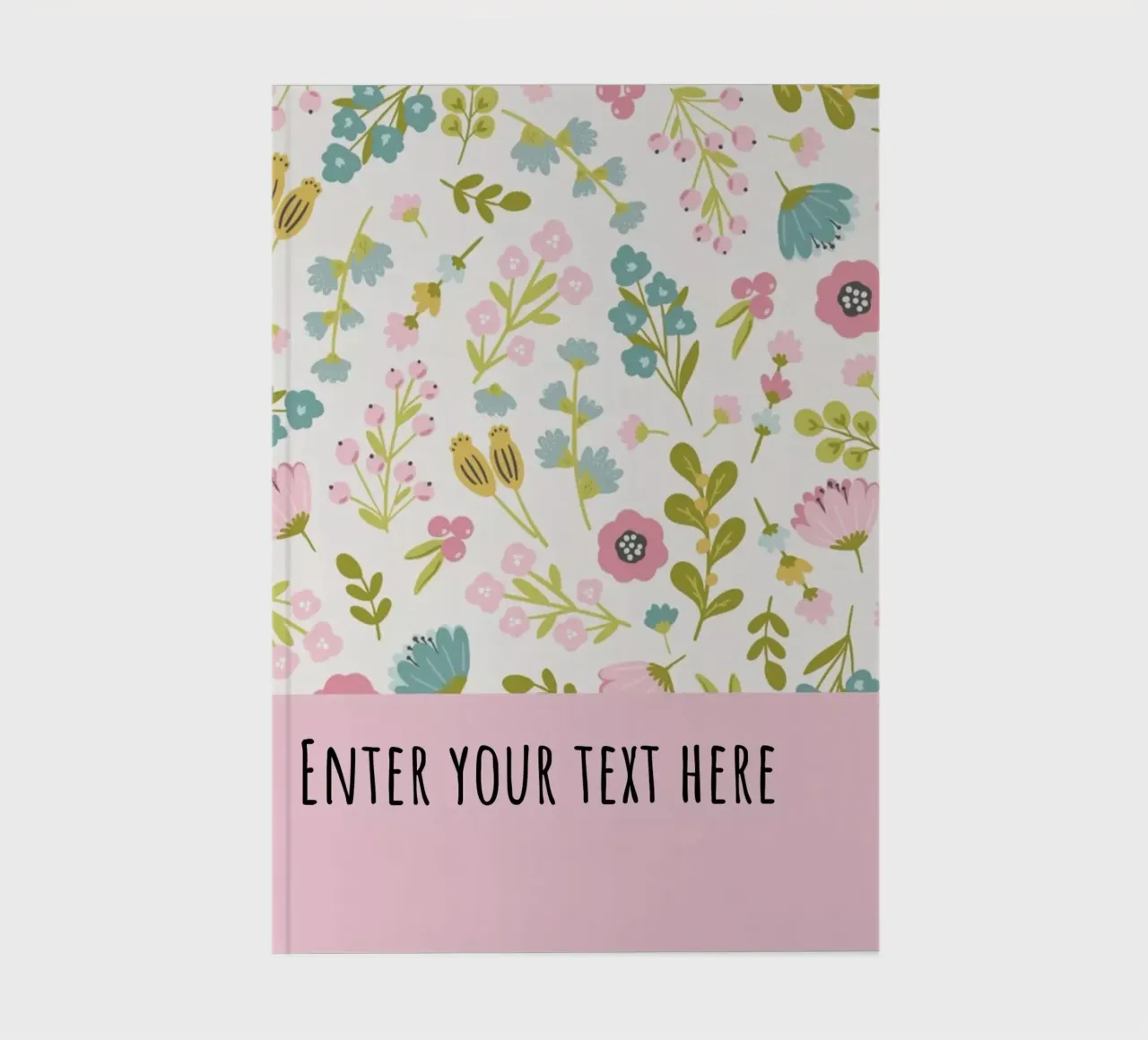 Floral patterns with Custom text notebook by DesignArt