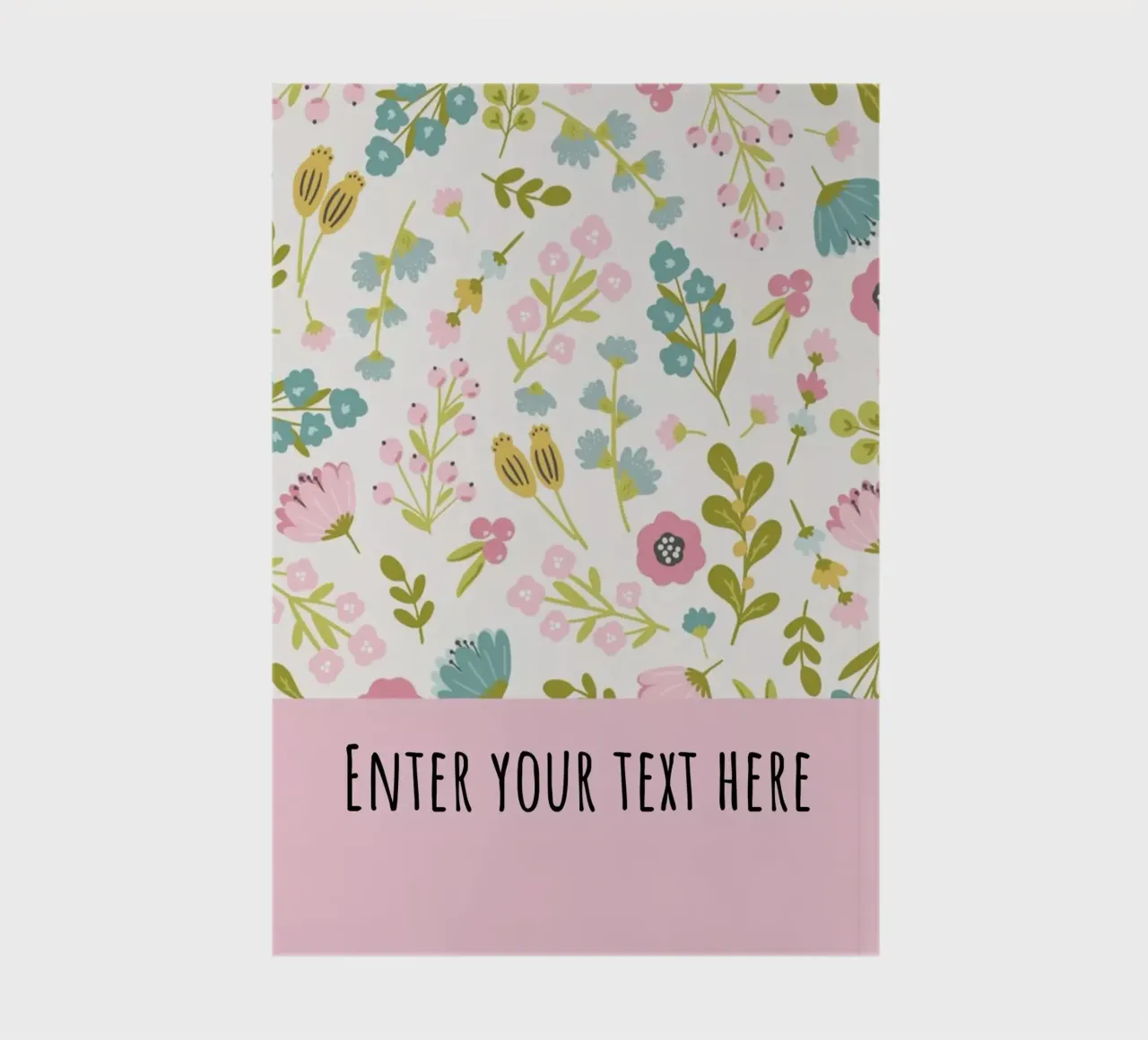 Floral patterns with Custom text notebook by DesignArt