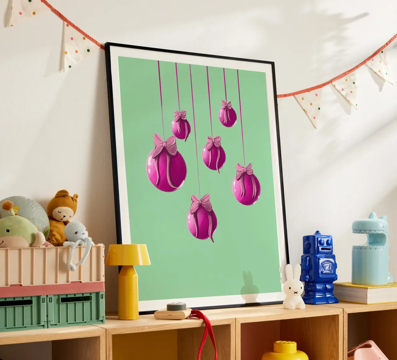 Christmas baubles poster by sketch_visual_studio
