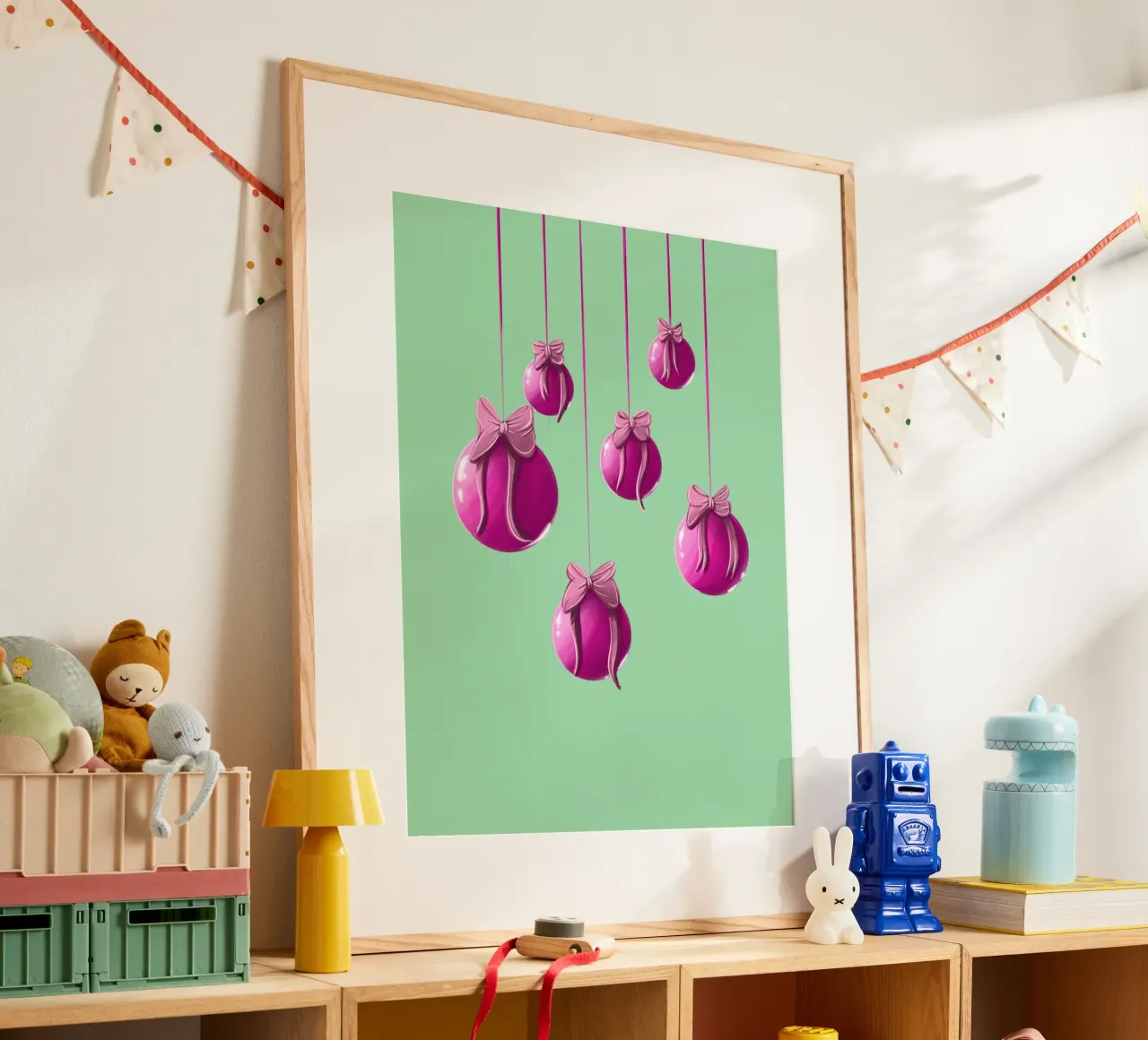 Christmas baubles poster by sketch_visual_studio