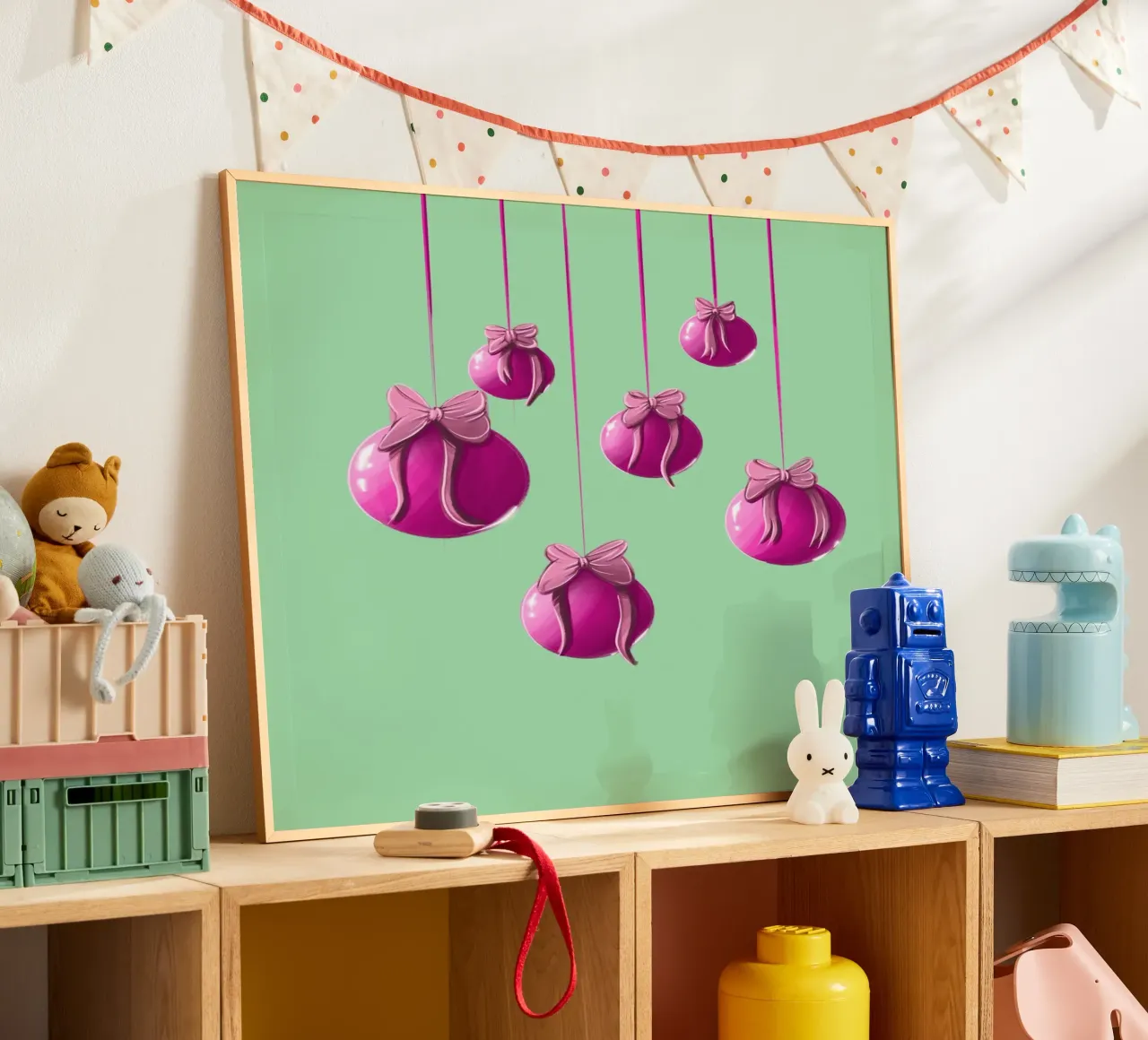 Christmas baubles poster by sketch_visual_studio