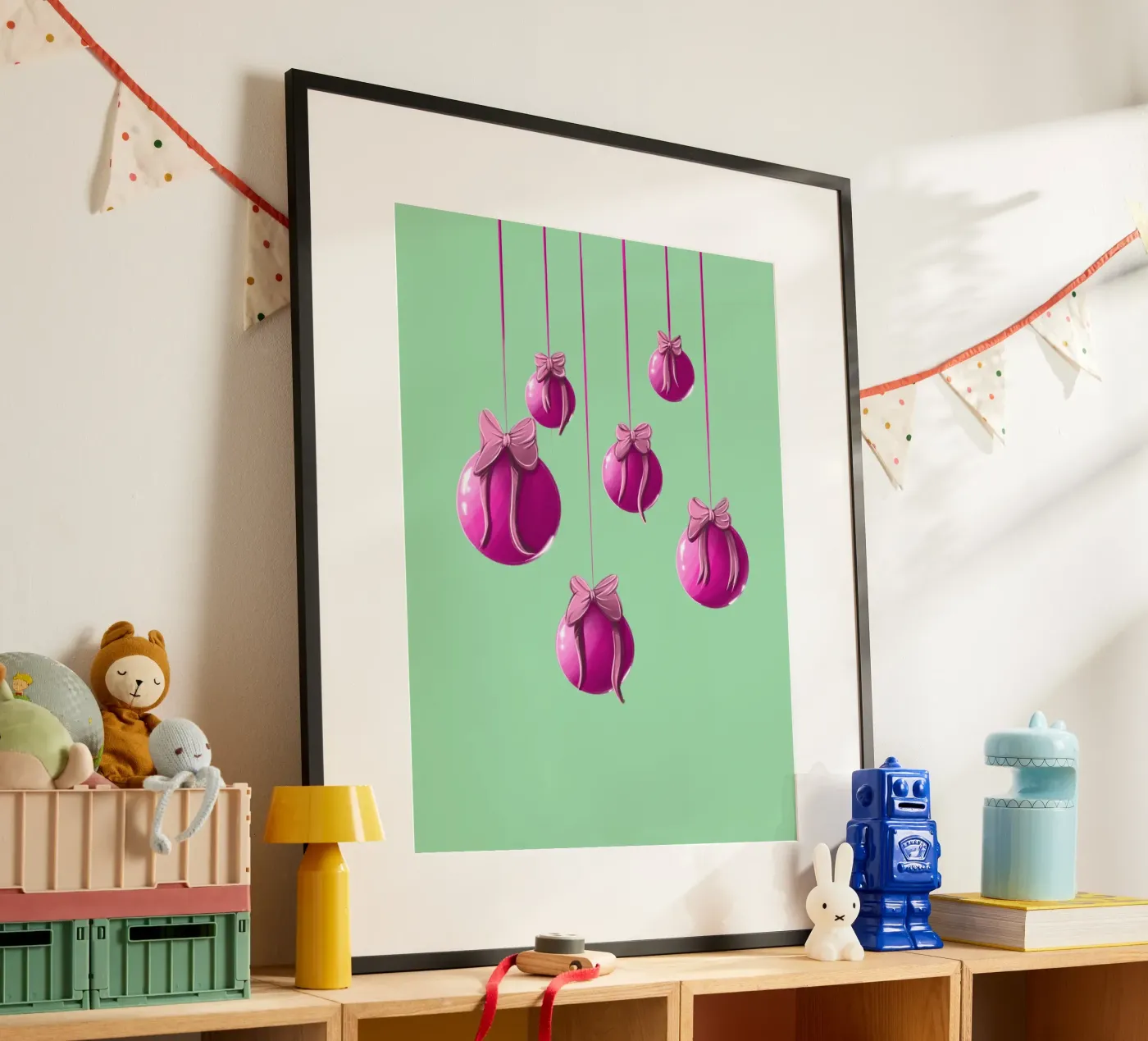 Christmas baubles Poster von by elle arts seasons