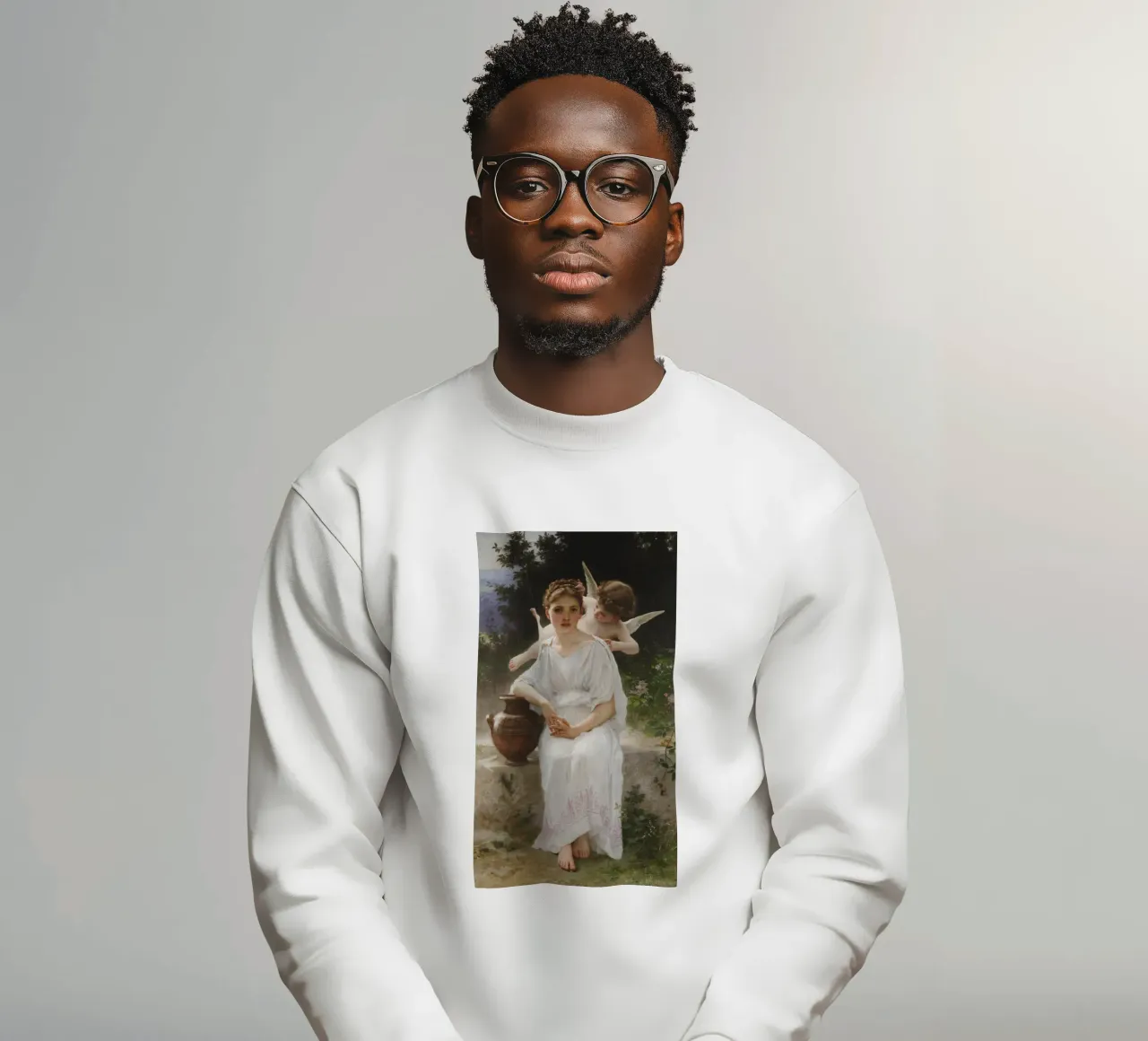 William-Adolphe Bouguereau - Das Flüstern der Liebe, 1889 Sweatshirt von Timeless Artworks