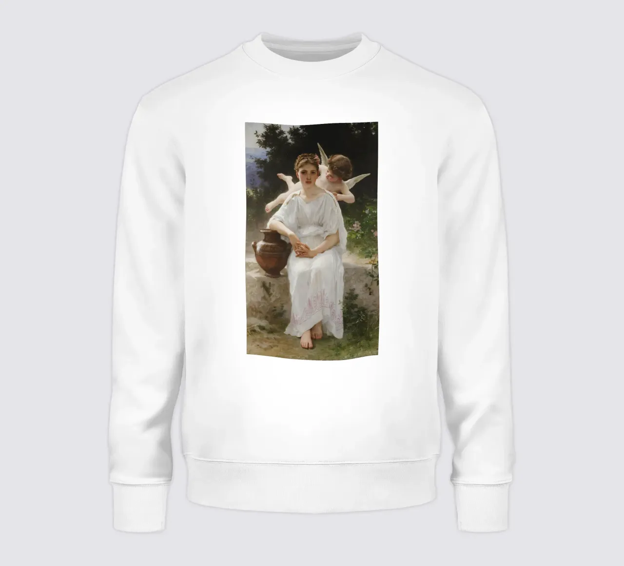 William-Adolphe Bouguereau - Das Flüstern der Liebe, 1889 Sweatshirt von Timeless Artworks