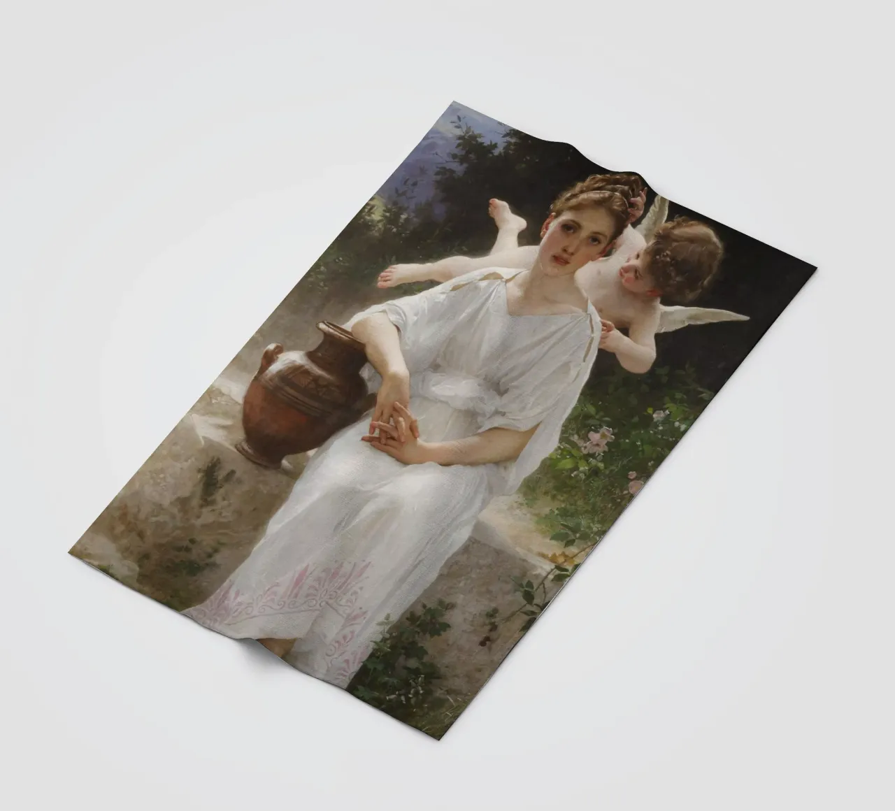 William-Adolphe Bouguereau - Das Flüstern der Liebe, 1889 Fleecedecke von Timeless Artworks