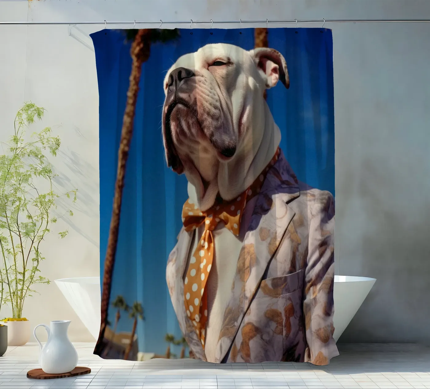 Mickey Duschvorhang von Affiches Chien Originales – Dogland