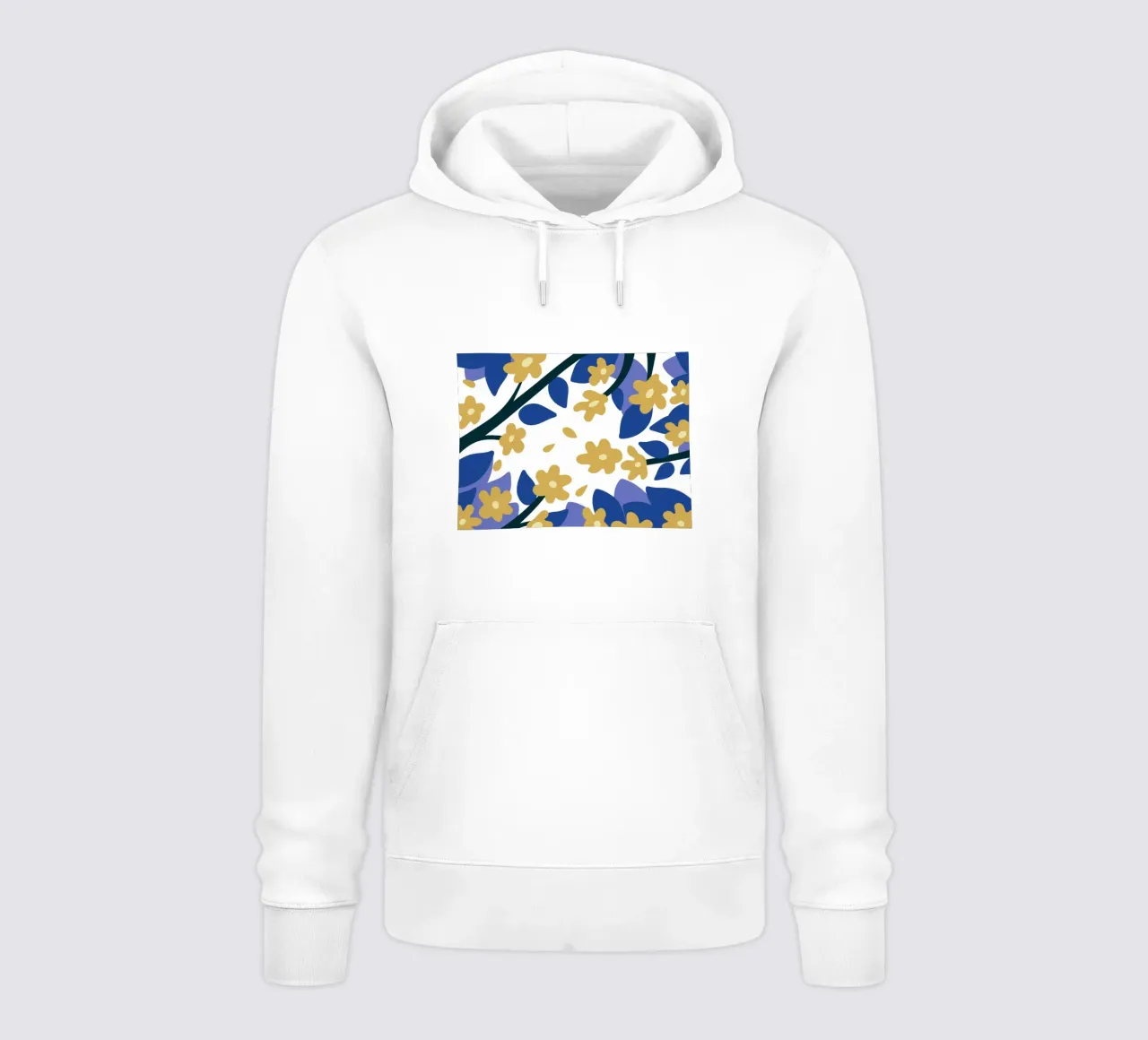 Illustrazione di fiori con stile di design piatto felpa con cappuccio da SPECIAL FLOWER PATTERNS