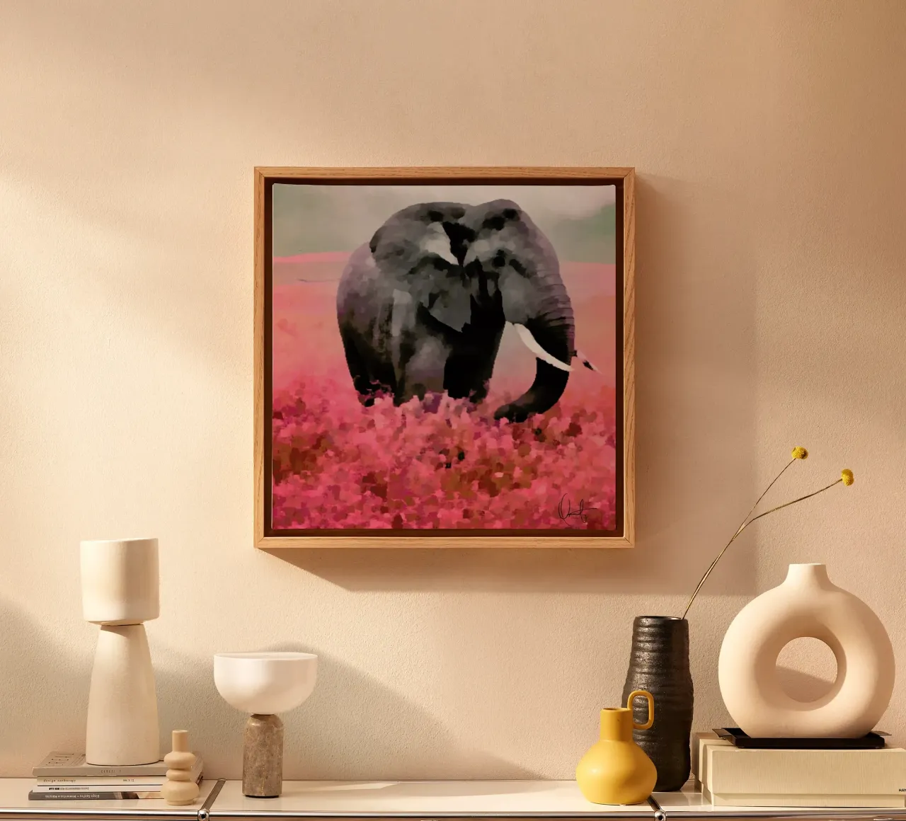 Ele-Phant canvas met Baklijst van Xchange Art Studio