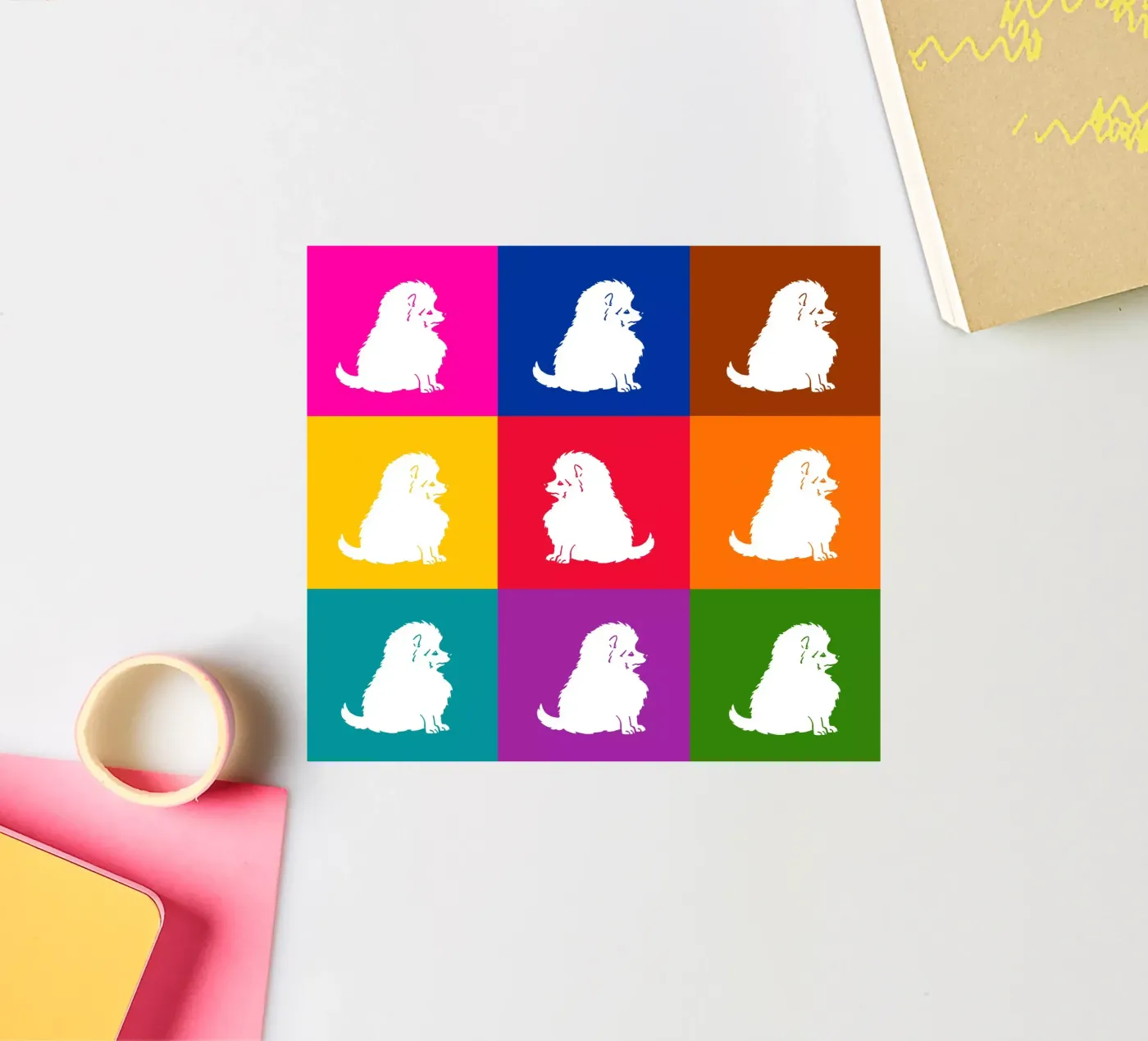 Small spitz sticker by Pop dogs