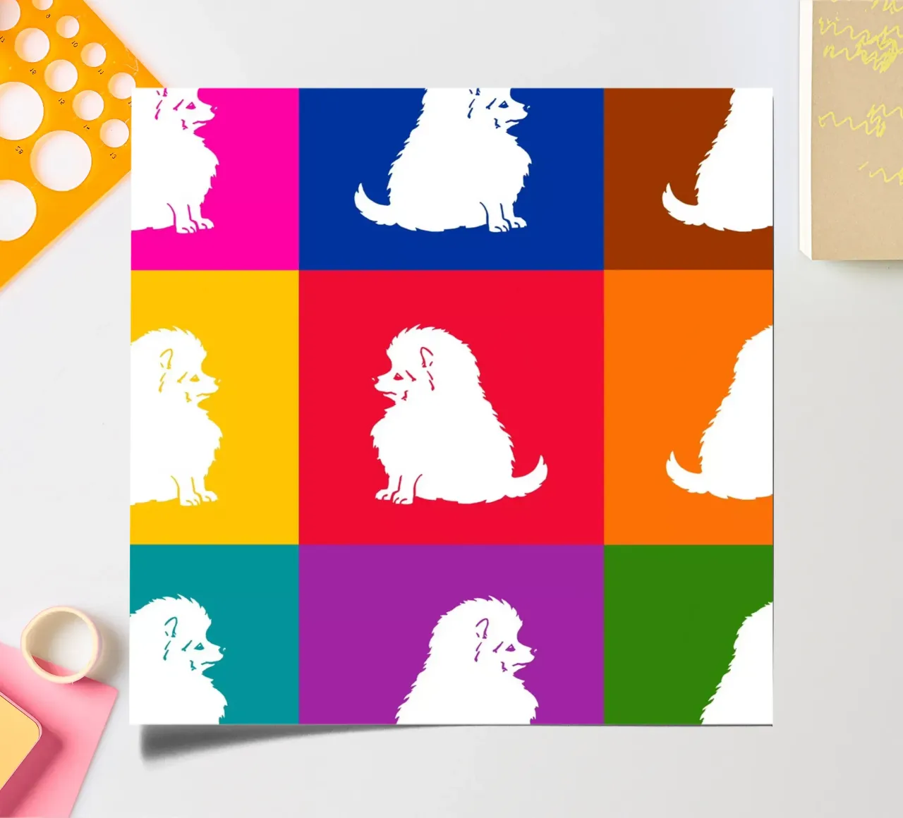 Small spitz sticker sheet by Pop dogs