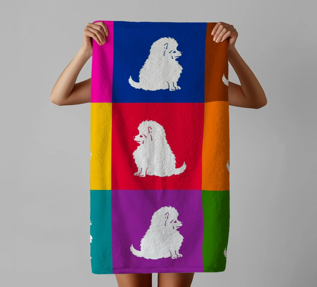Small spitz towel by Pop dogs