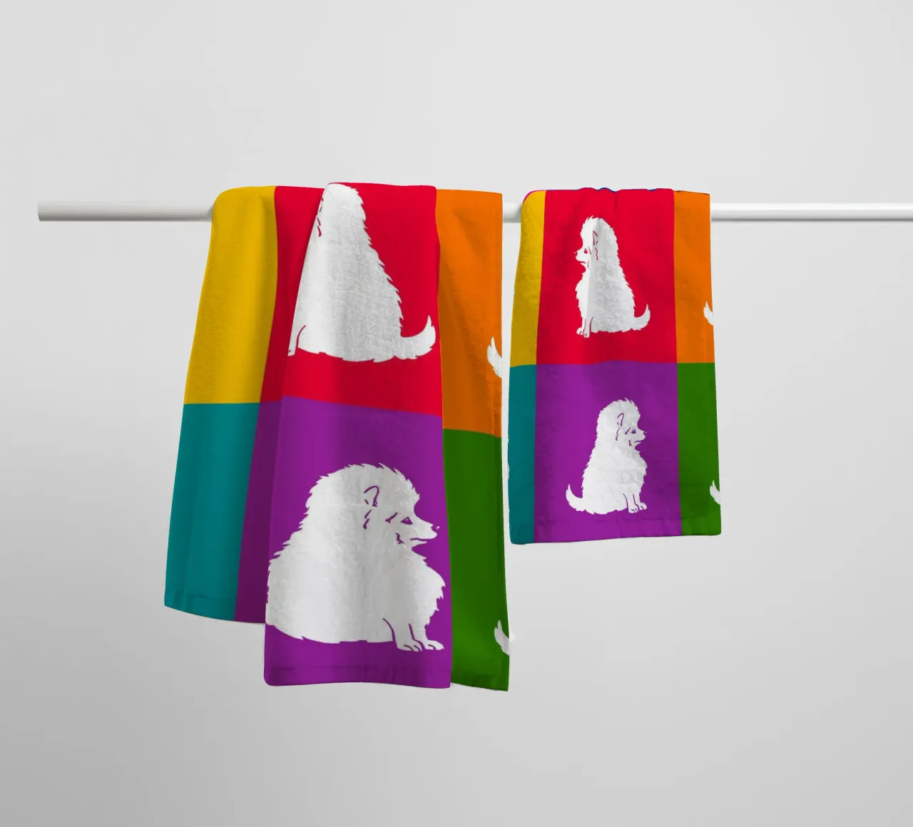 Small spitz towel by Pop dogs
