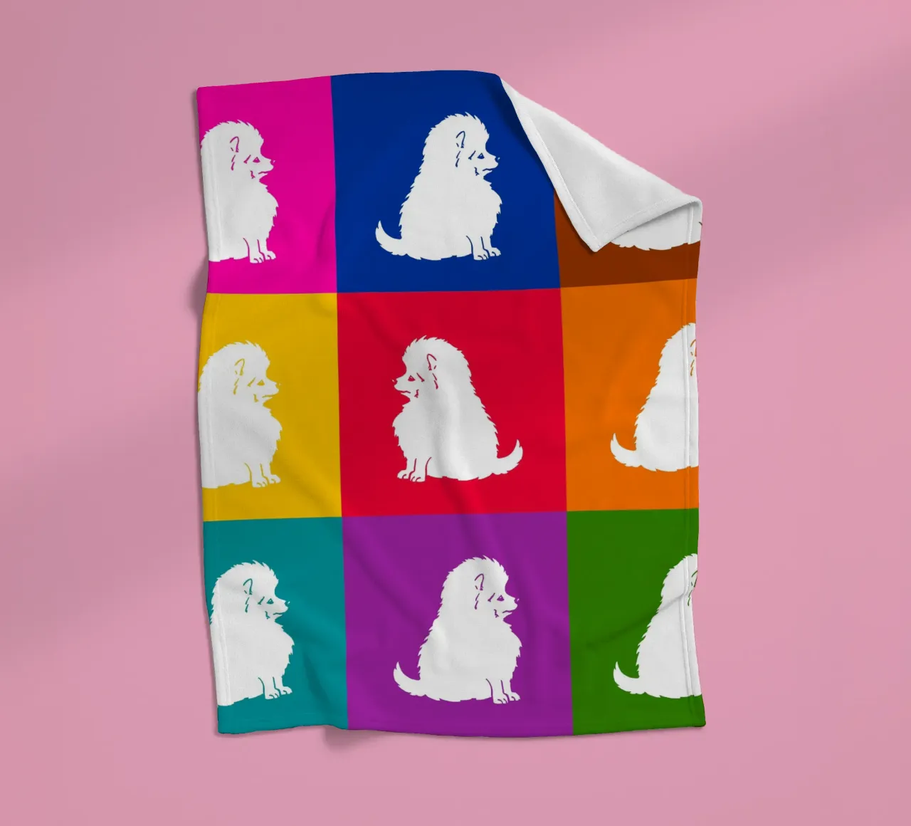 Kleine keeshond fleecedeken van Pop dogs