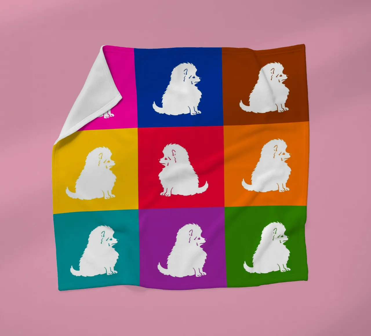 Kleine keeshond fleecedeken van Pop dogs