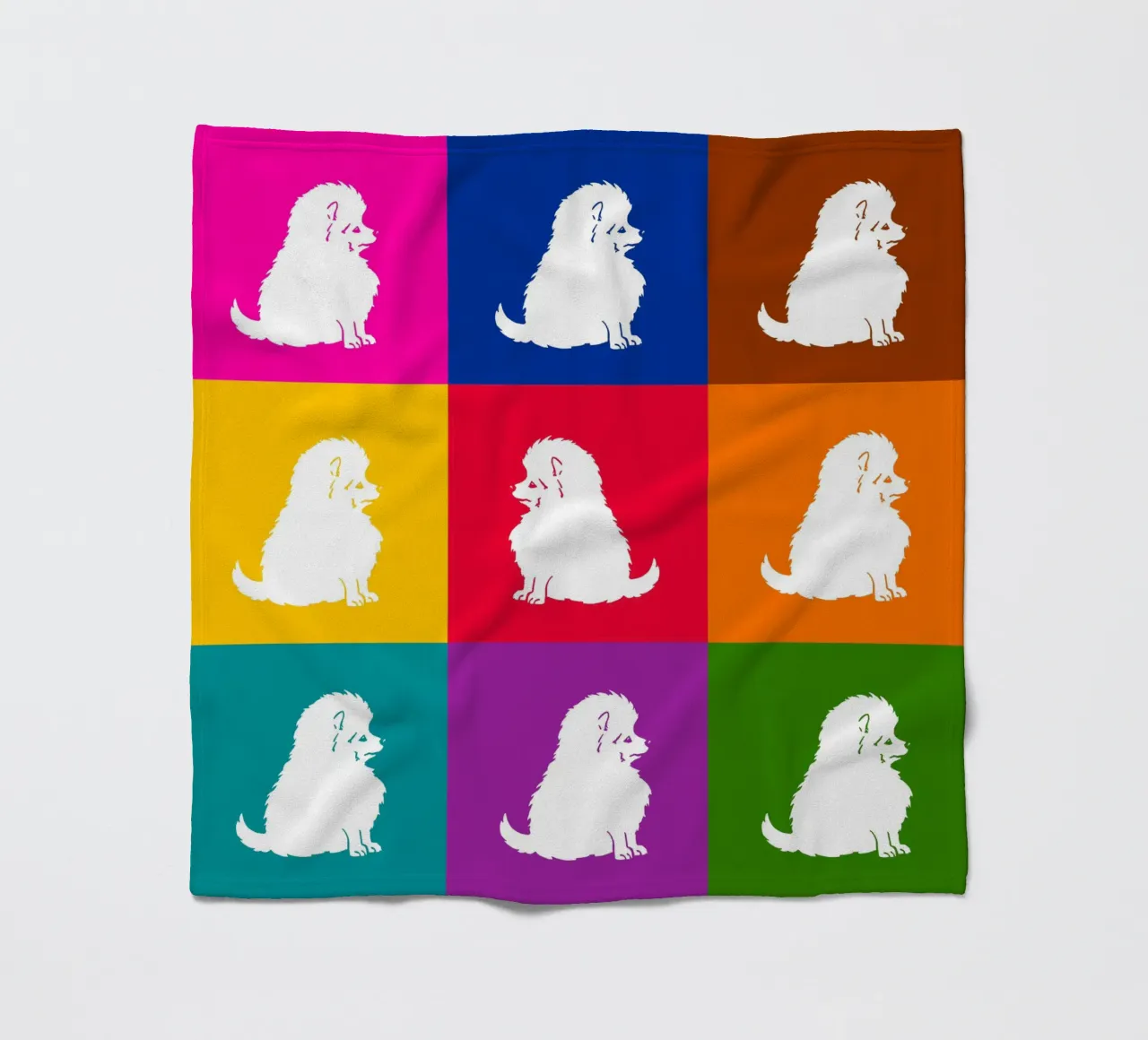 Kleine keeshond fleecedeken van Pop dogs