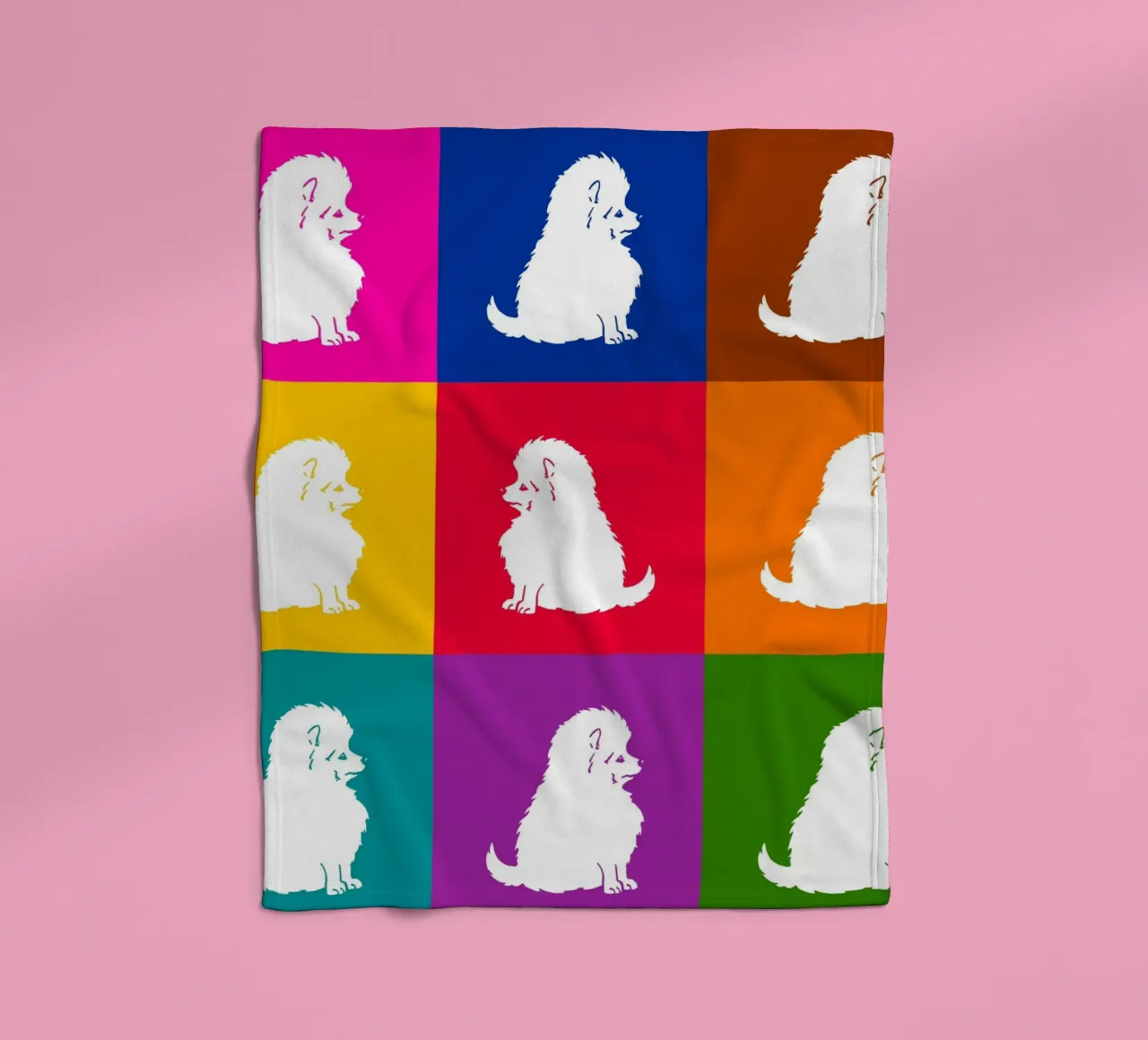 Kleine keeshond fleecedeken van Pop dogs