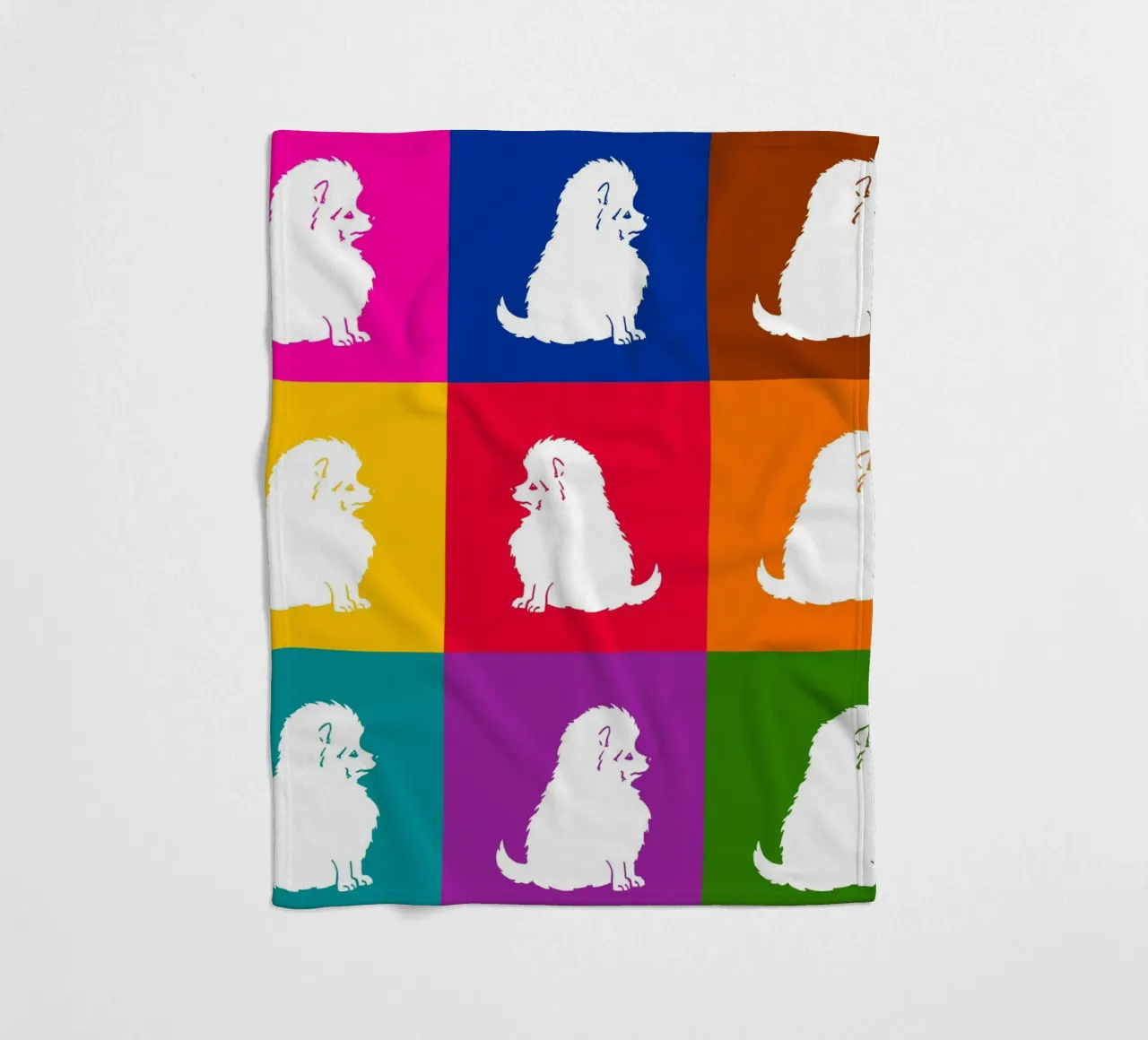 Kleine keeshond fleecedeken van Pop dogs