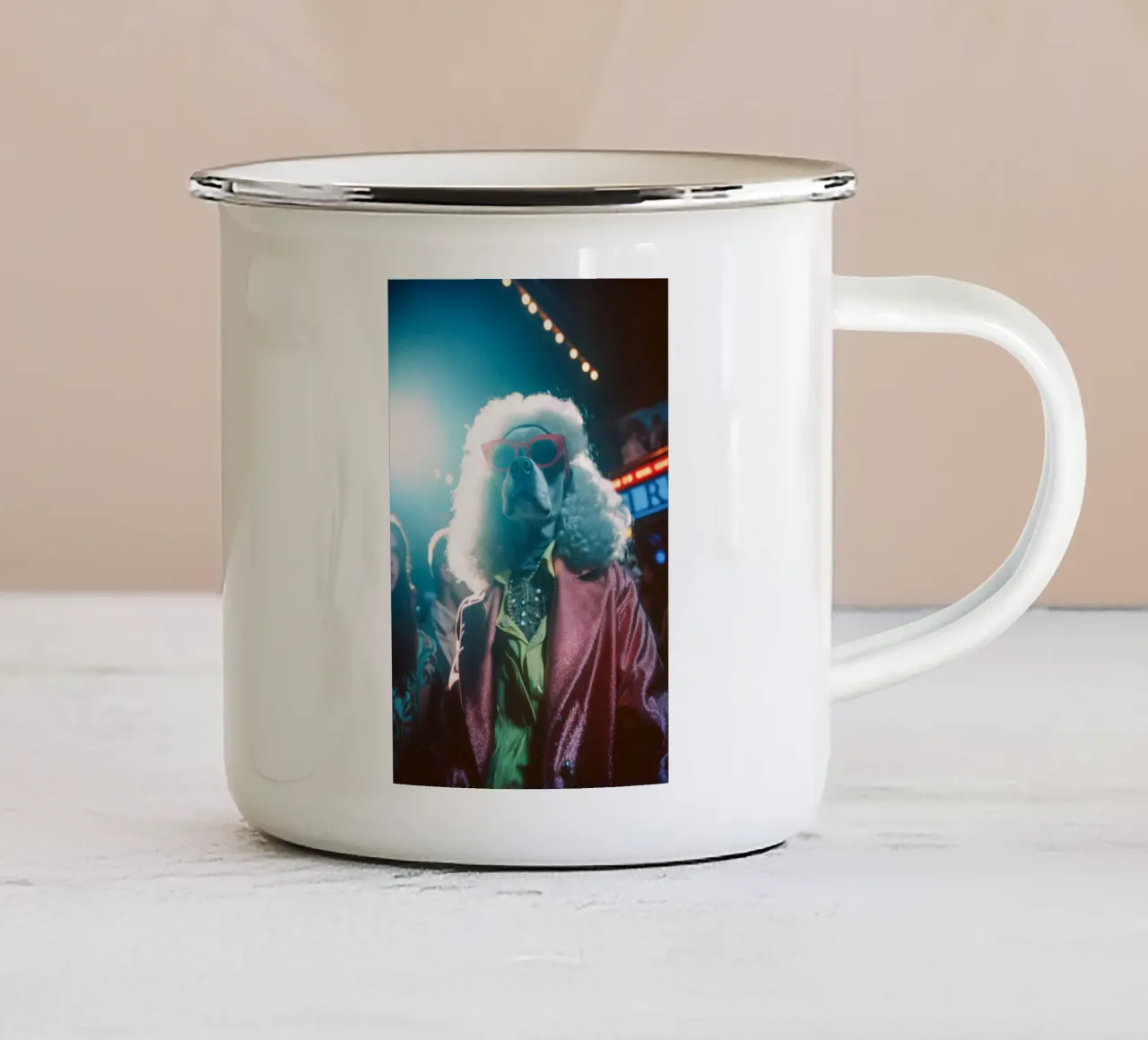 Sammy tazza in smalto da Affiches Chien Originales – Dogland
