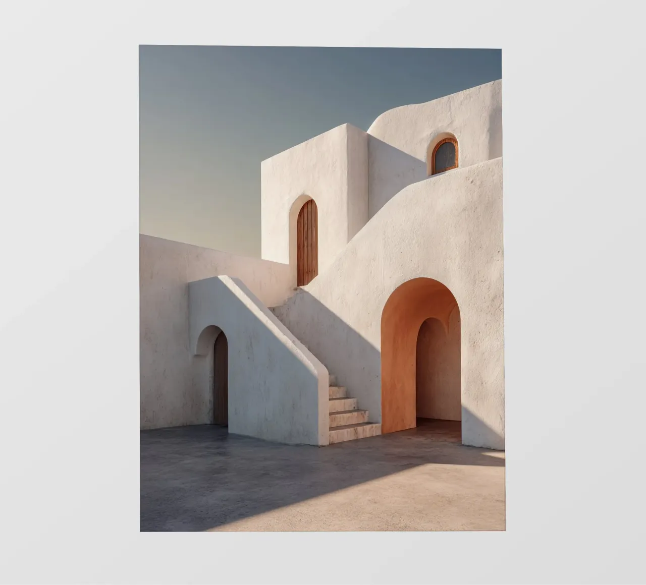 Scale mediterranee minimaliste pellicola backlit da Affiches Minimalistes