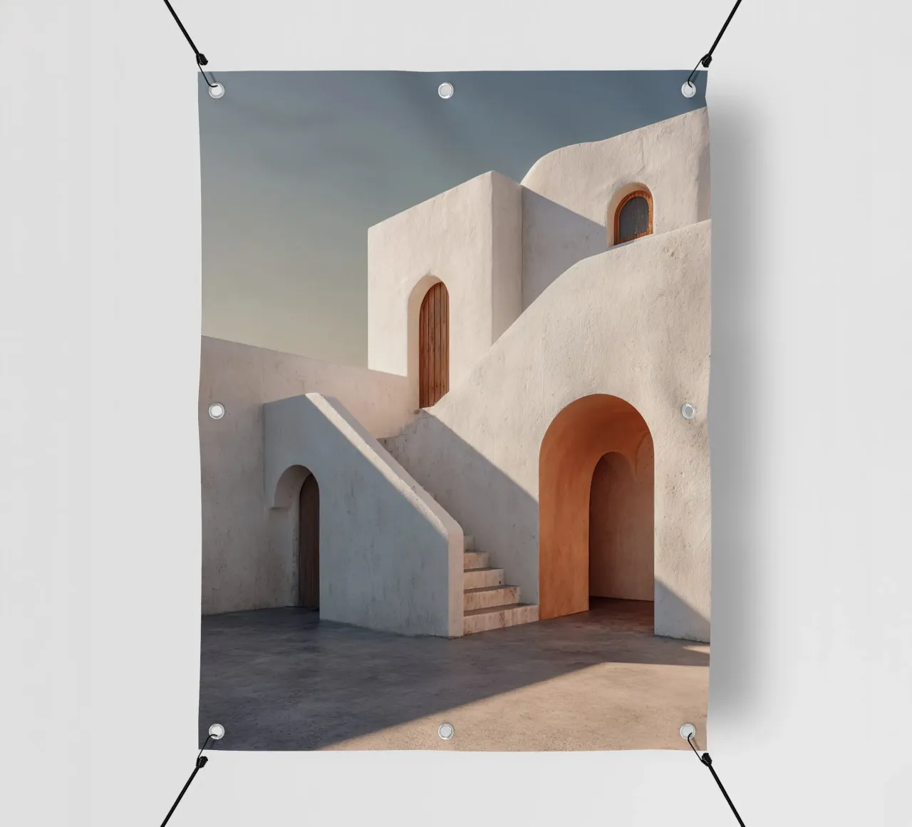 Scale mediterranee minimaliste telo in pvc da Affiches Minimalistes