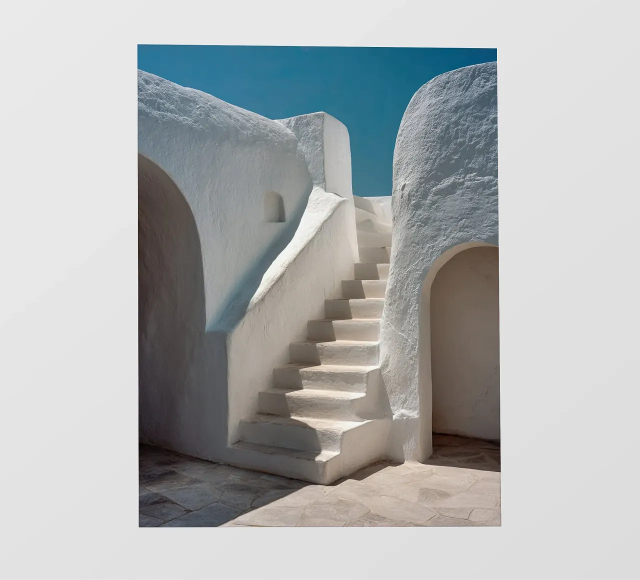 Scala mediterranea intagliata telo in pvc da Affiches Minimalistes