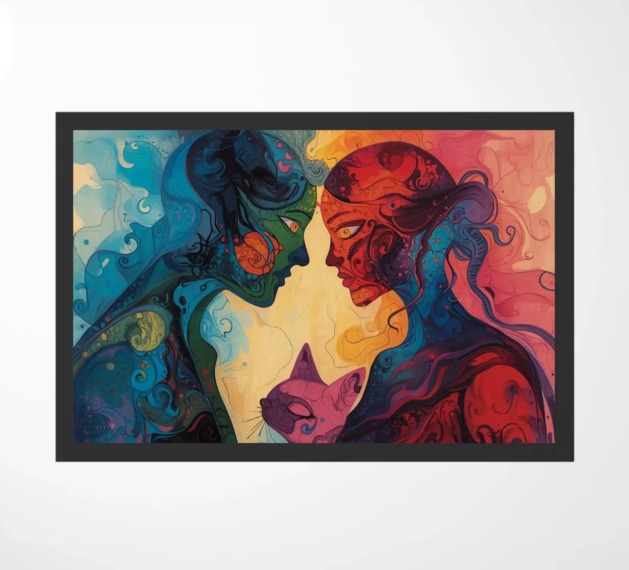 Abstract Affection doormat by uniqe world