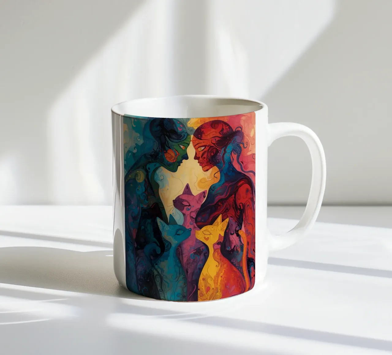 Abstract Affection ceramic mug by uniqe world