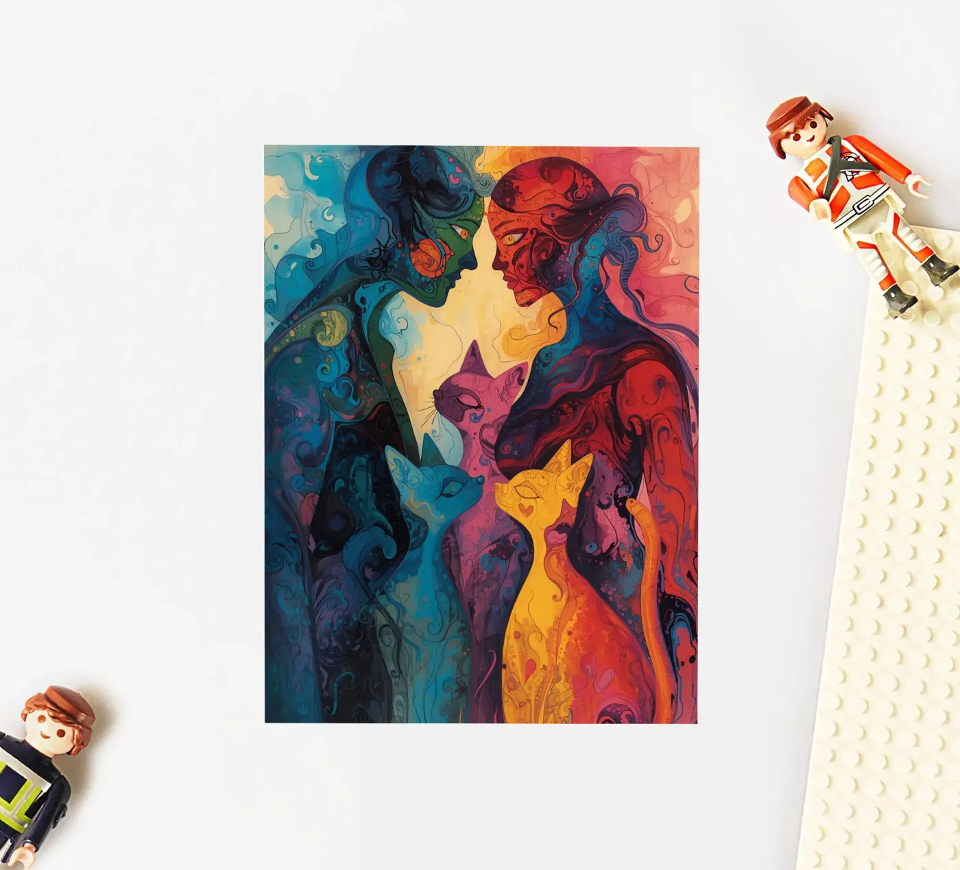 Abstrakte Zuneigung Sticker von uniqe world