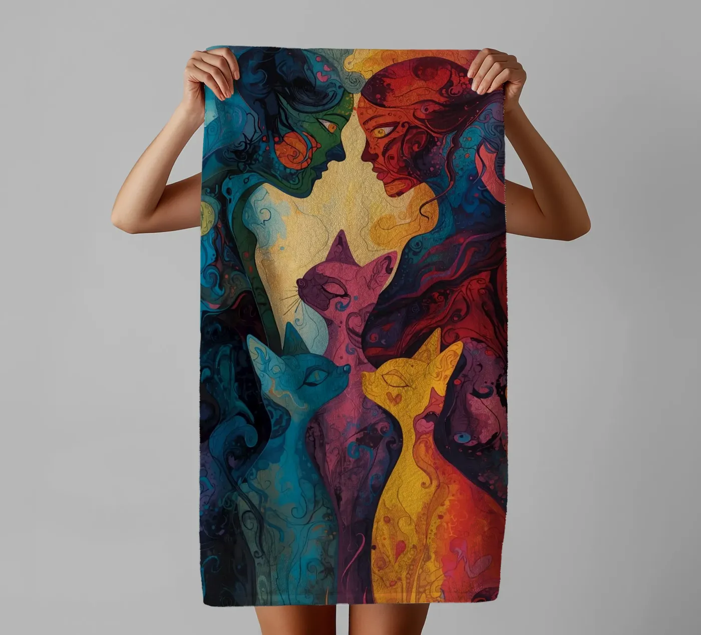 Abstract Affection towel by uniqe world