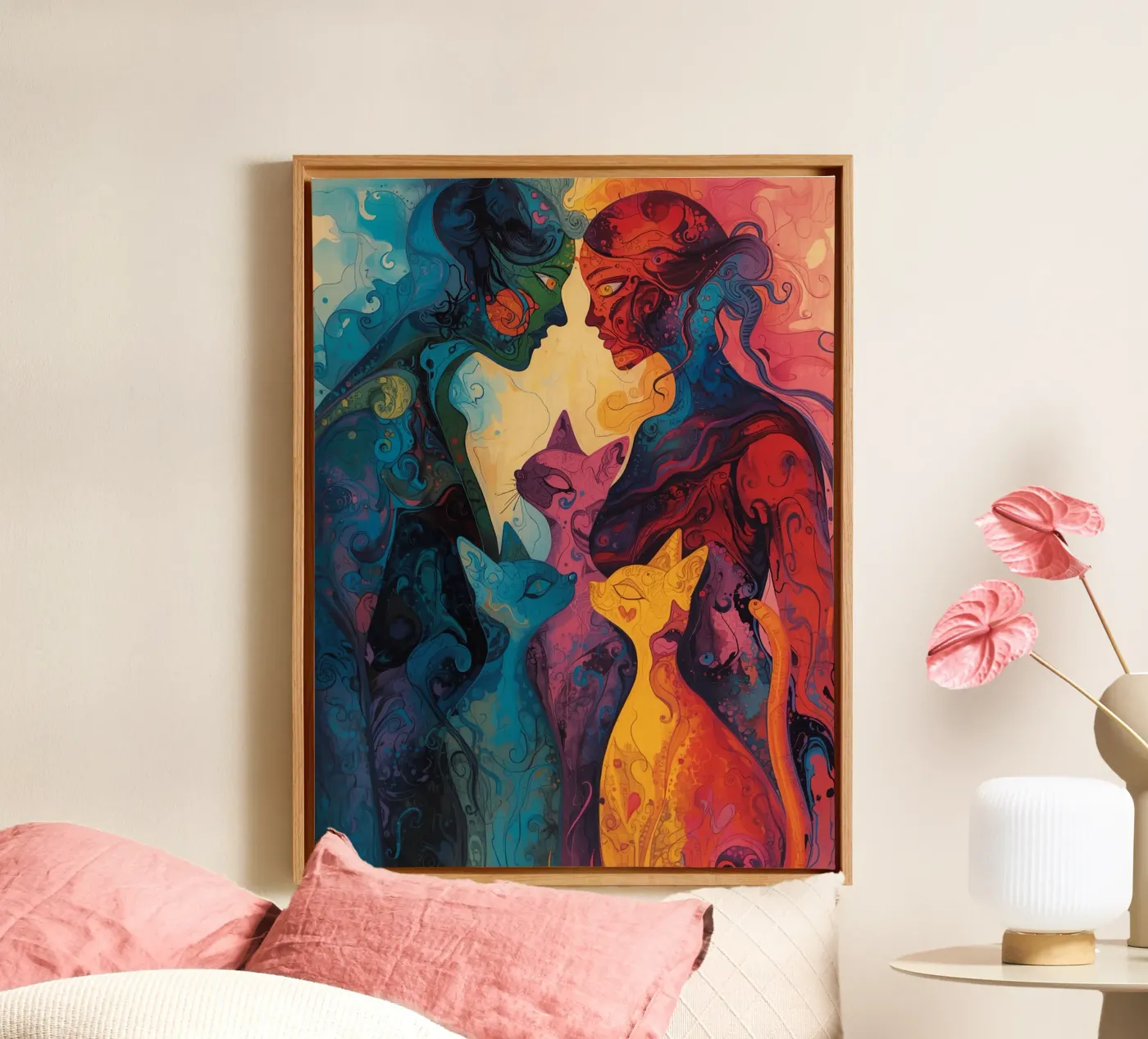 Abstract Affection canvas by uniqe world