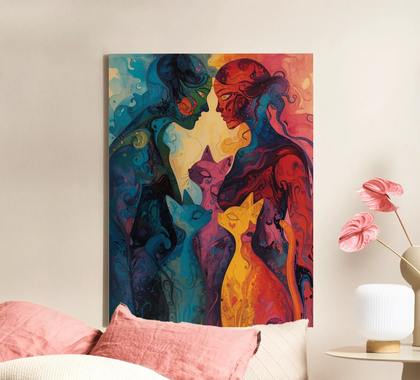 Abstract Affection canvas by uniqe world