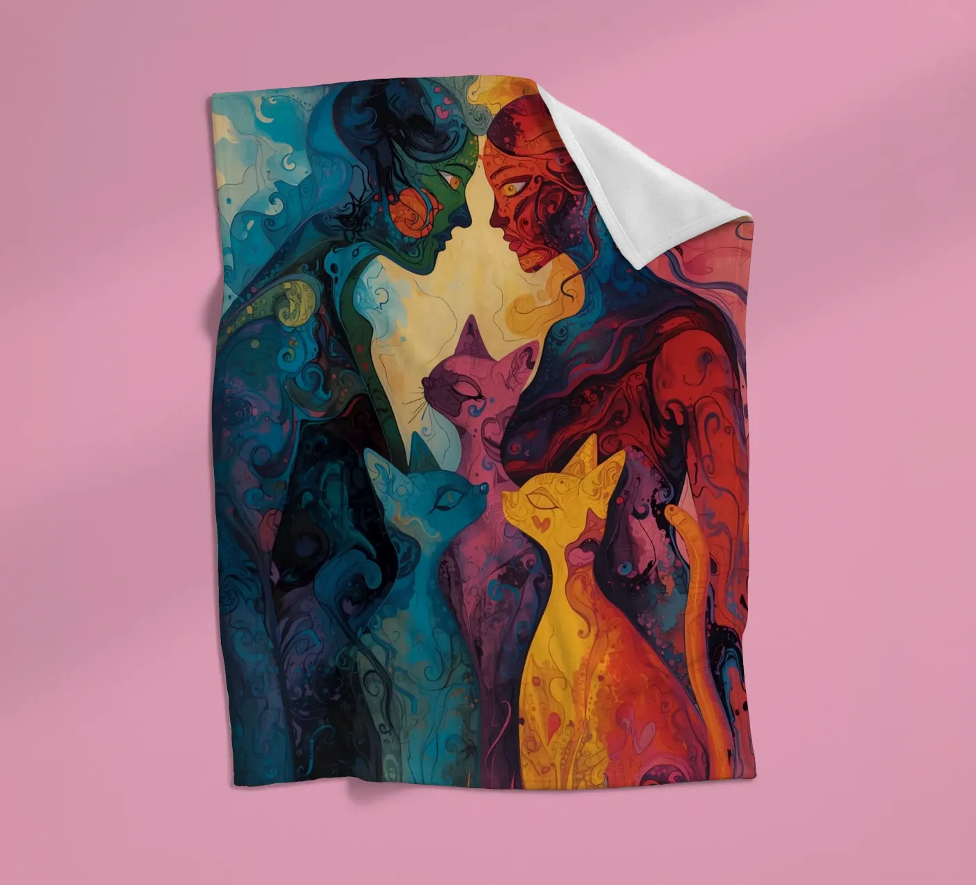 Abstract Affection fleecedeken van uniqe world