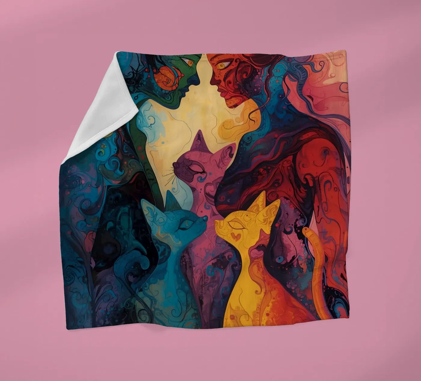 Abstract Affection fleece blanket by uniqe world