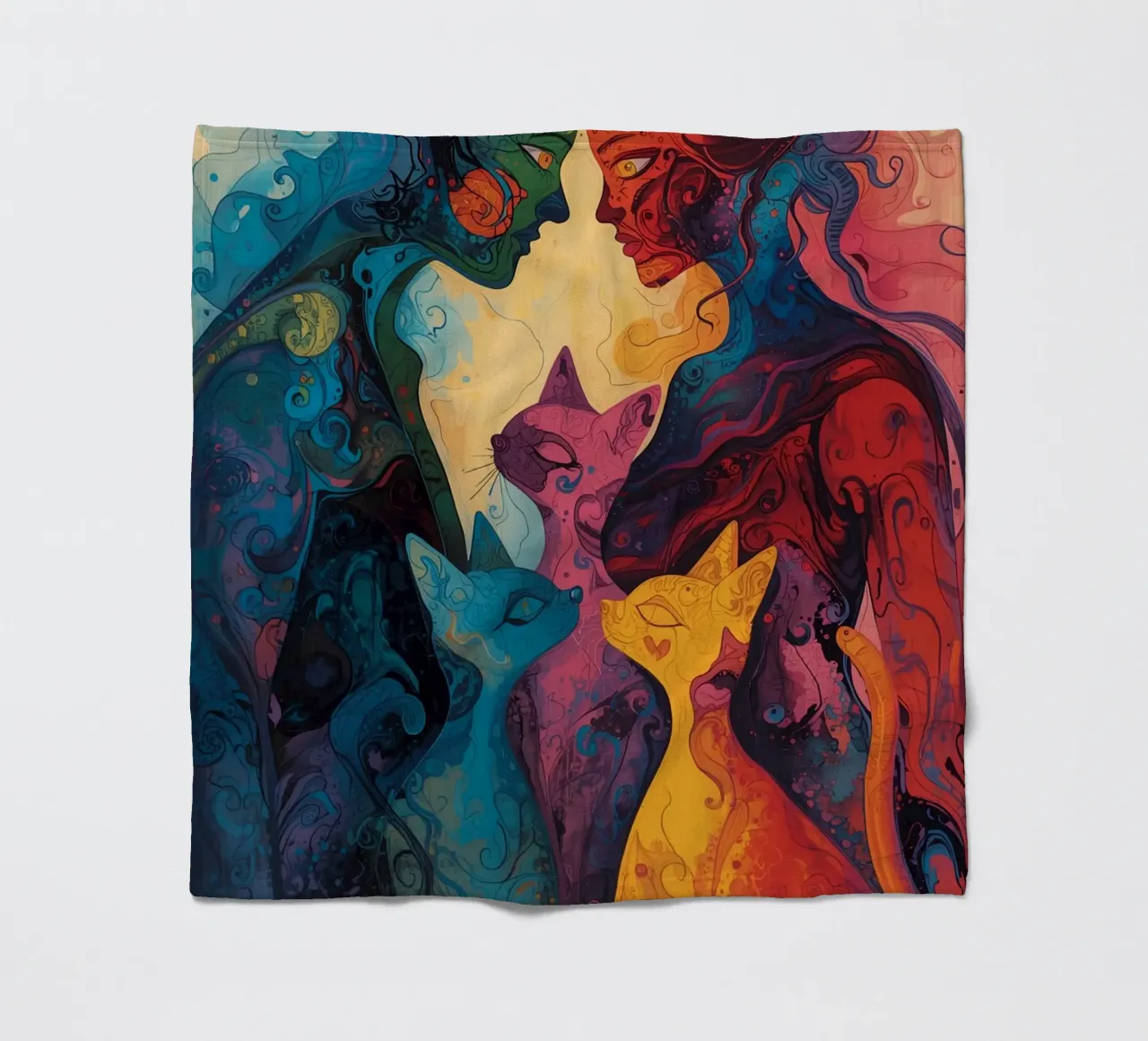 Abstrakte Zuneigung Fleecedecke von uniqe world