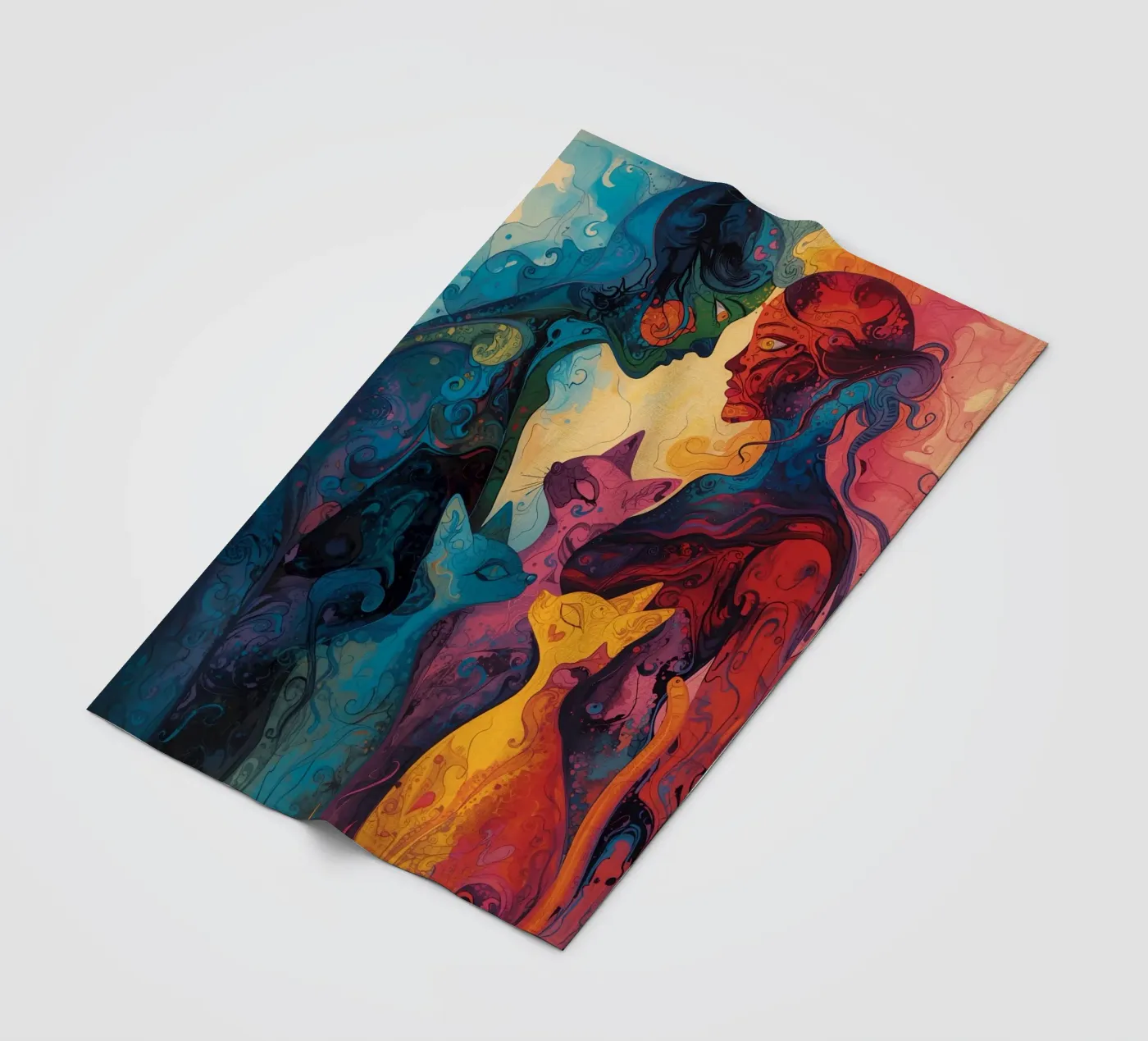 Abstract Affection fleecedeken van uniqe world