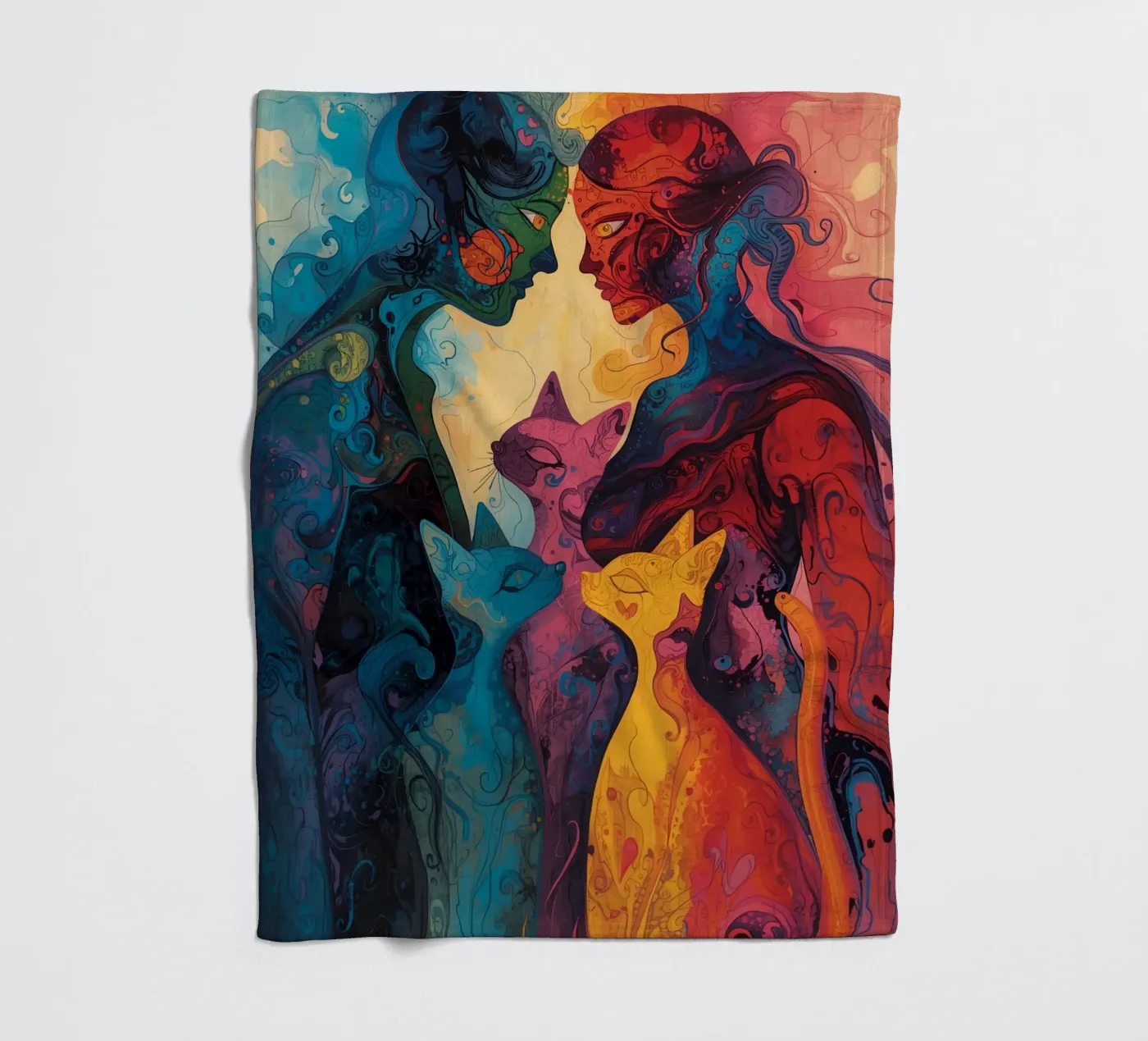 Abstract Affection fleecedeken van uniqe world