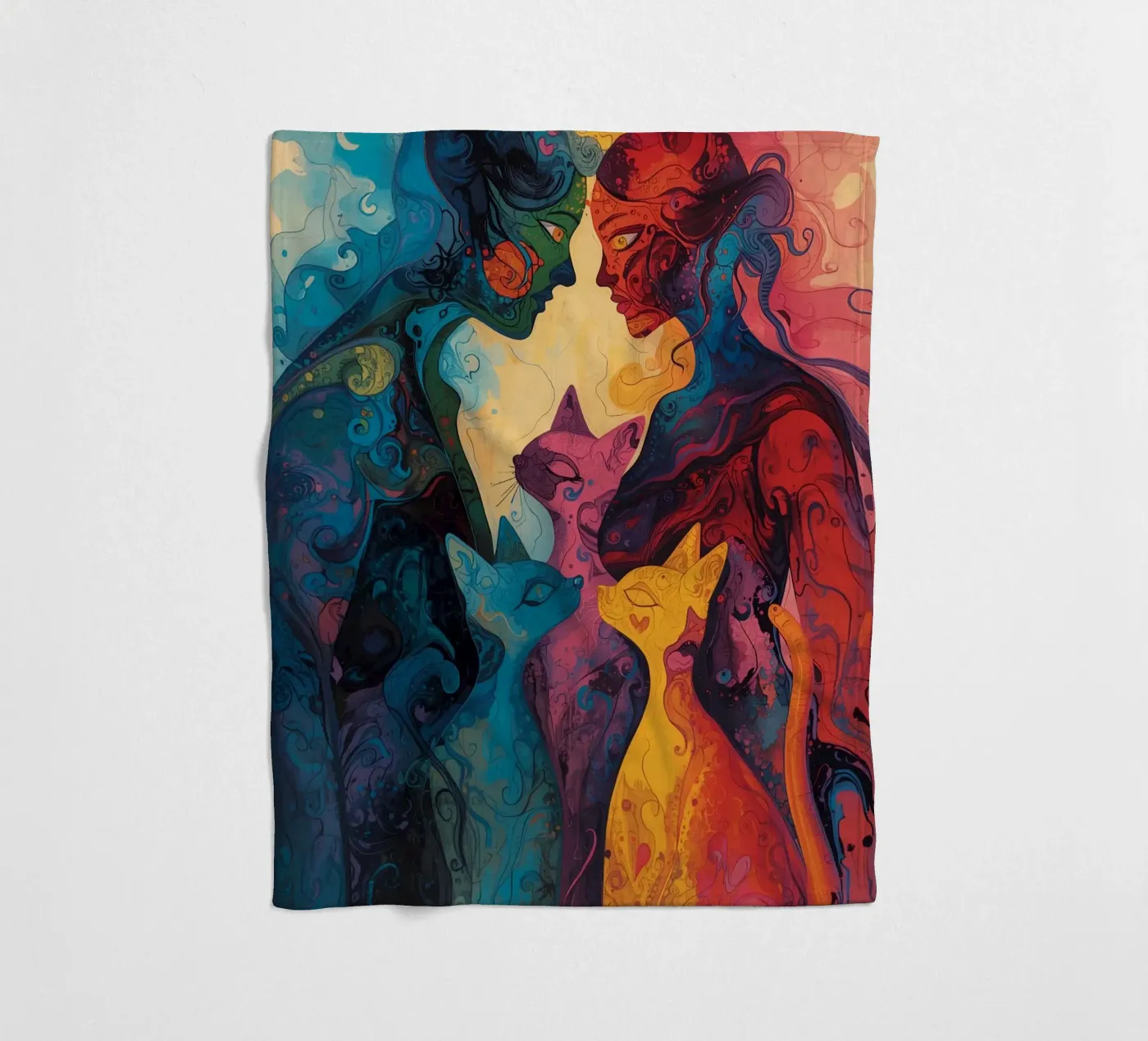 Abstract Affection fleecedeken van uniqe world