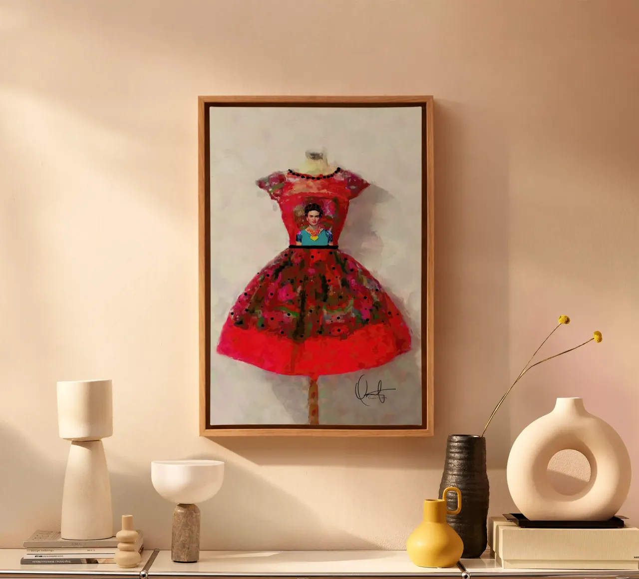 O'h So Frida tela con Cornice a cassetta da Xchange Art Studio