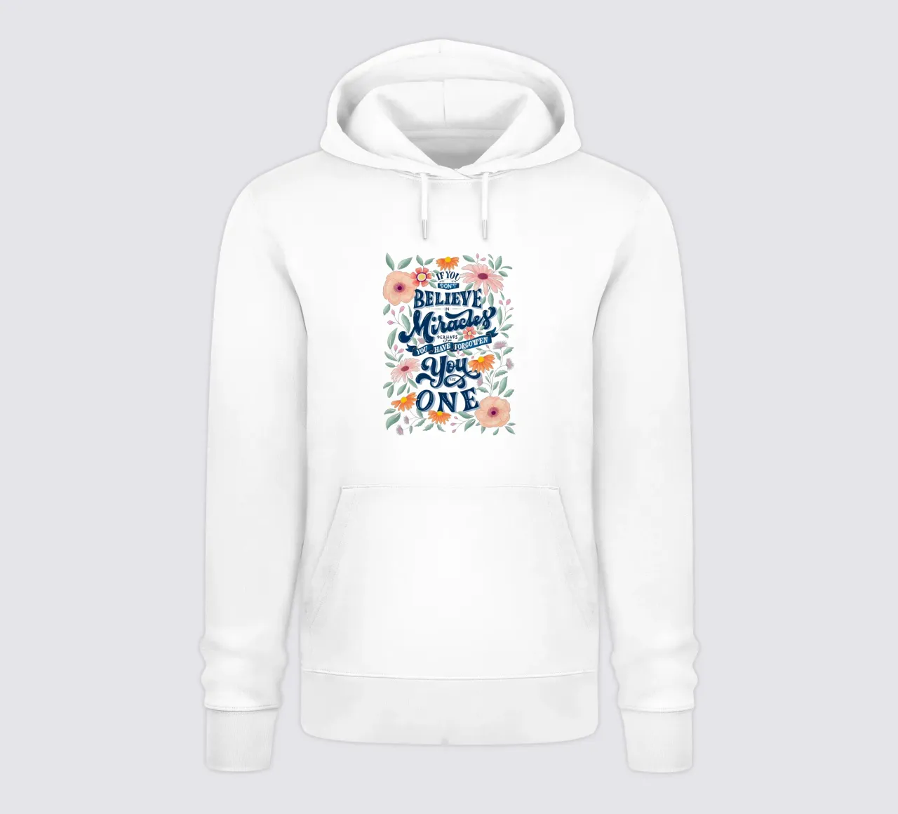 Afirmación positiva. Cree en ti mismo. Lema. sudadera con capucha de CalliLetters