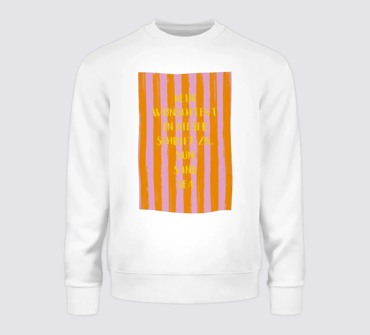 Dein Wunschtext auf gestreiftem Pinselstrichhintergrund felpa da Typo Designs