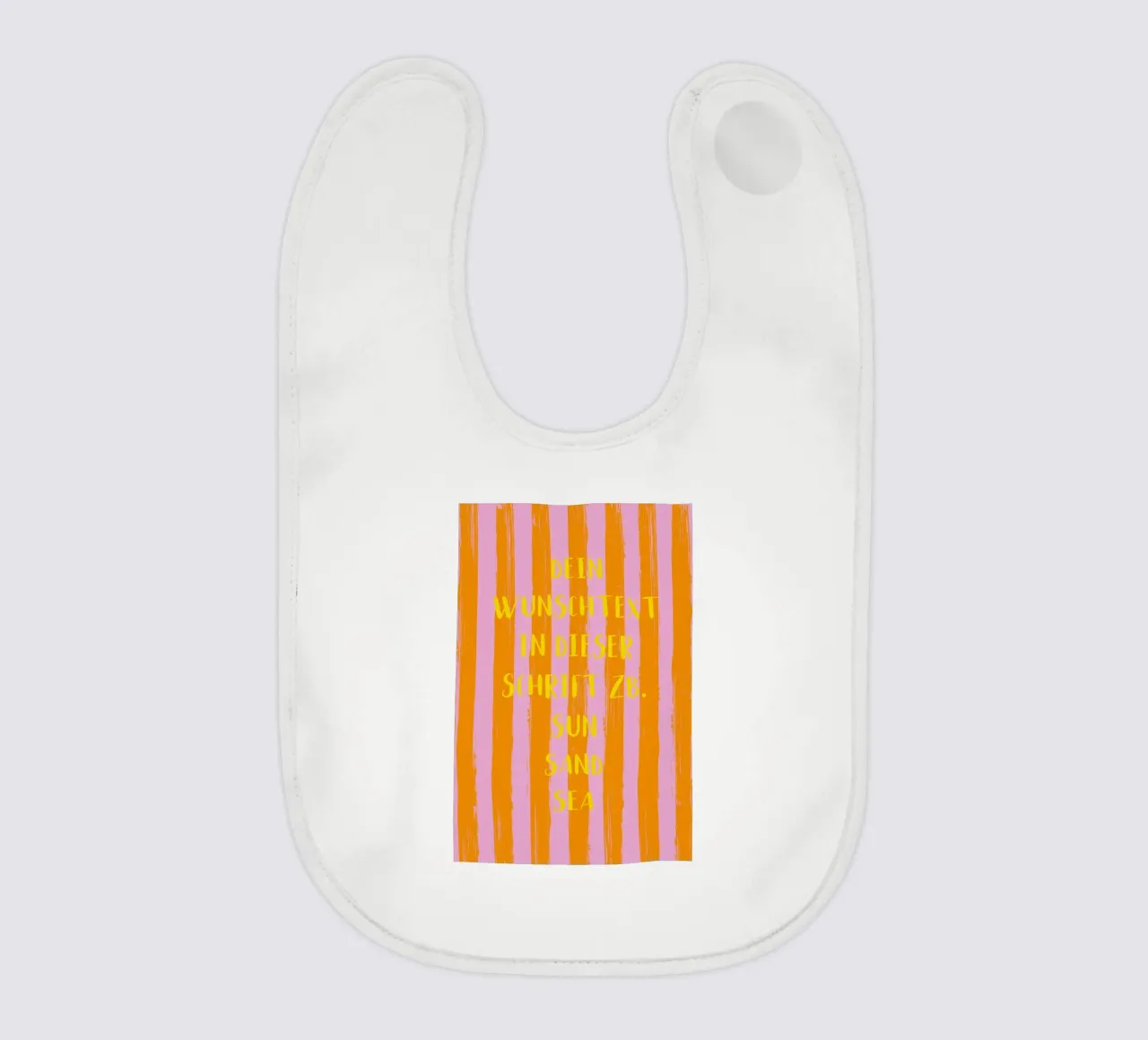 Dein Wunschtext auf gestreiftem Pinselstrichhintergrund bavaglino da Typo Designs