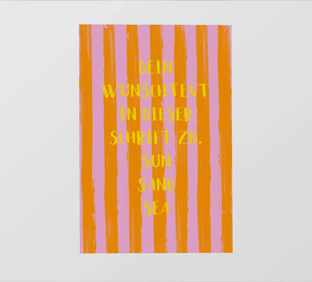 Dein Wunschtext auf gestreiftem Pinselstrichhintergrund pellicola backlit da Typo Designs