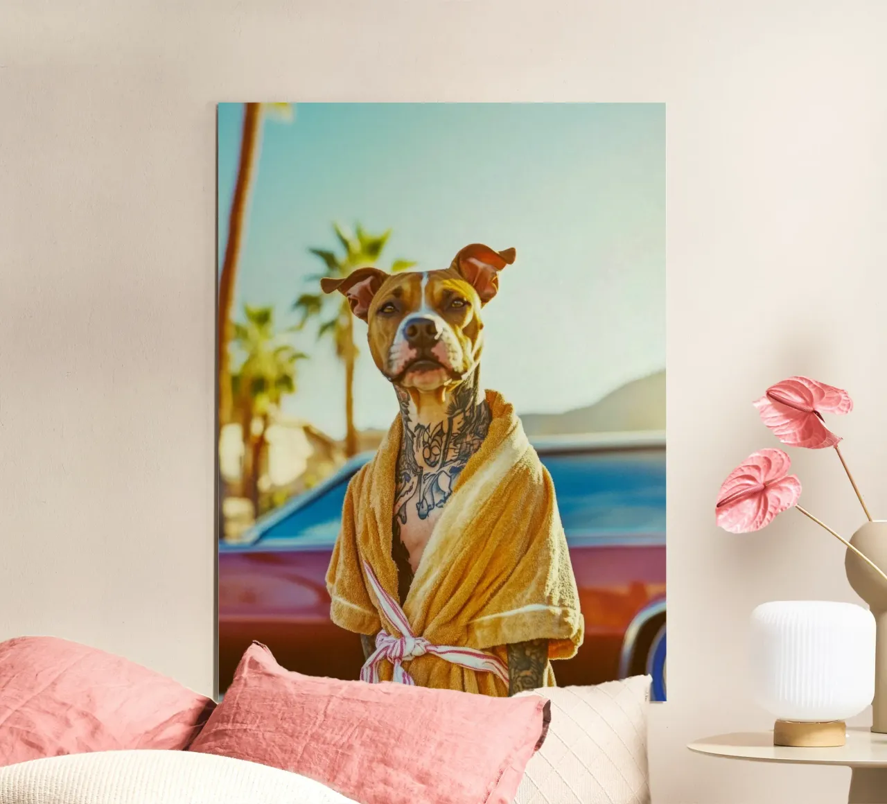 Milo poster con telaio in alluminio da Affiches Chien Originales – Dogland