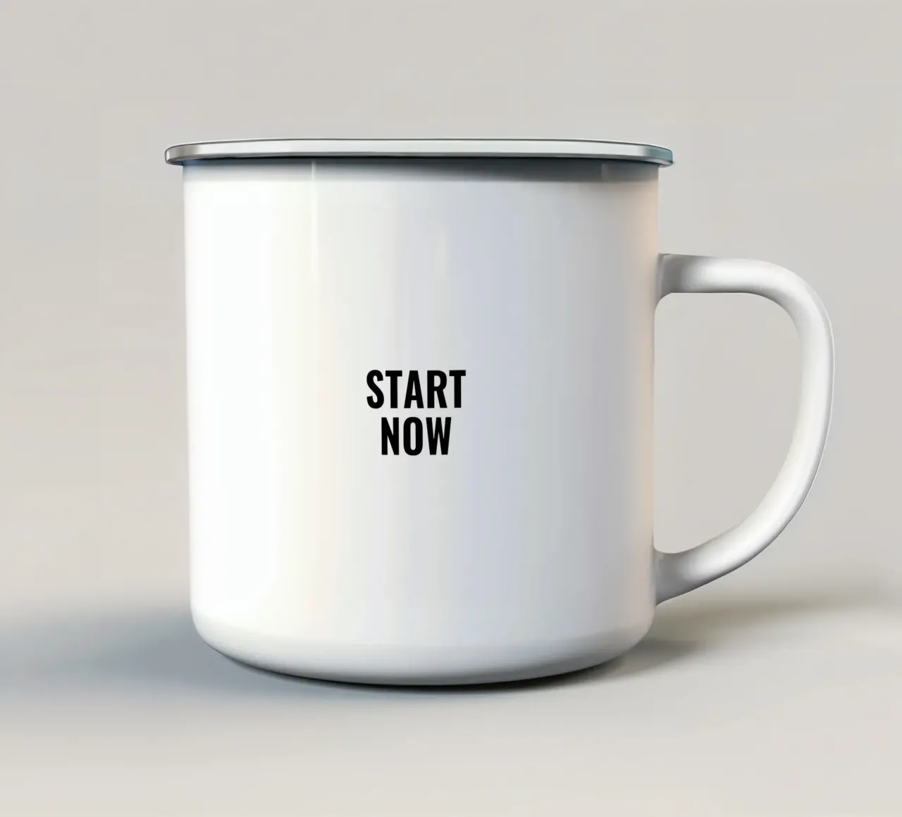 START NOW tazza in smalto da Simple